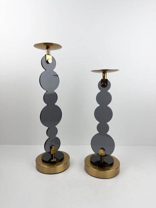 Duo bougeoir au design moderne et sculptural