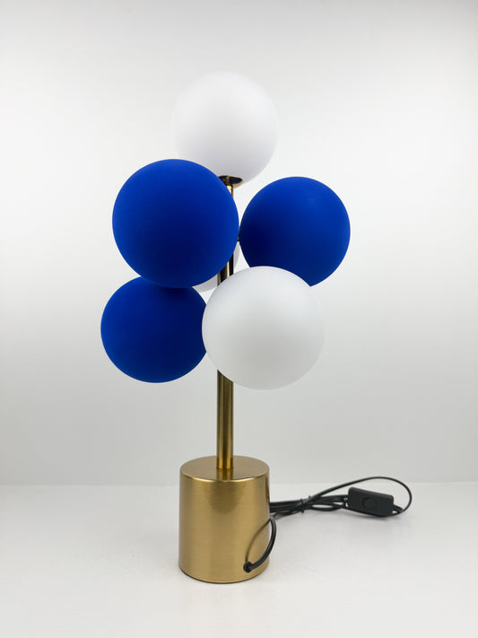 Lampe singulière aux multiples sphères Bleues