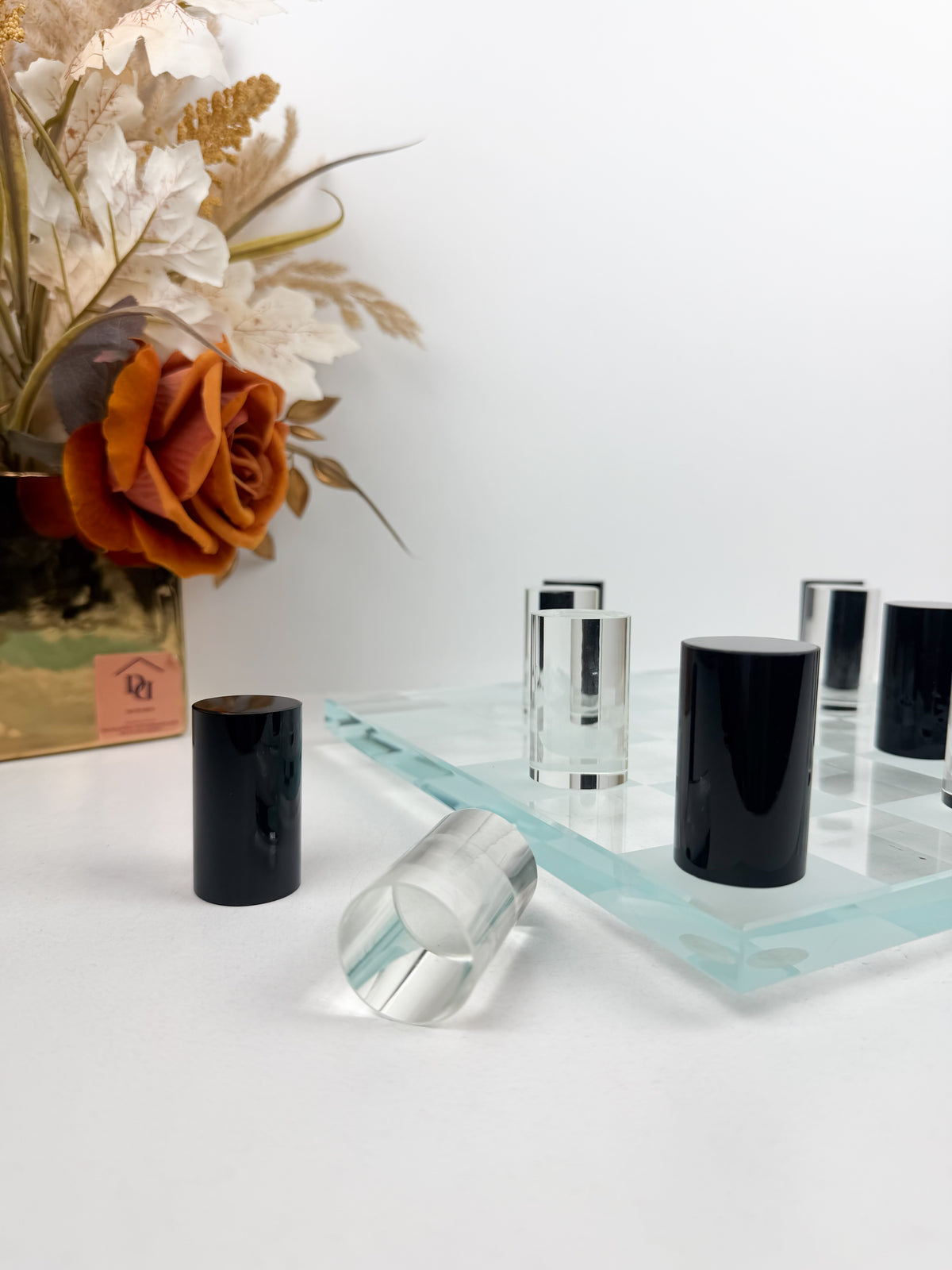 Jeu d'Échecs luxe au design en cristal.