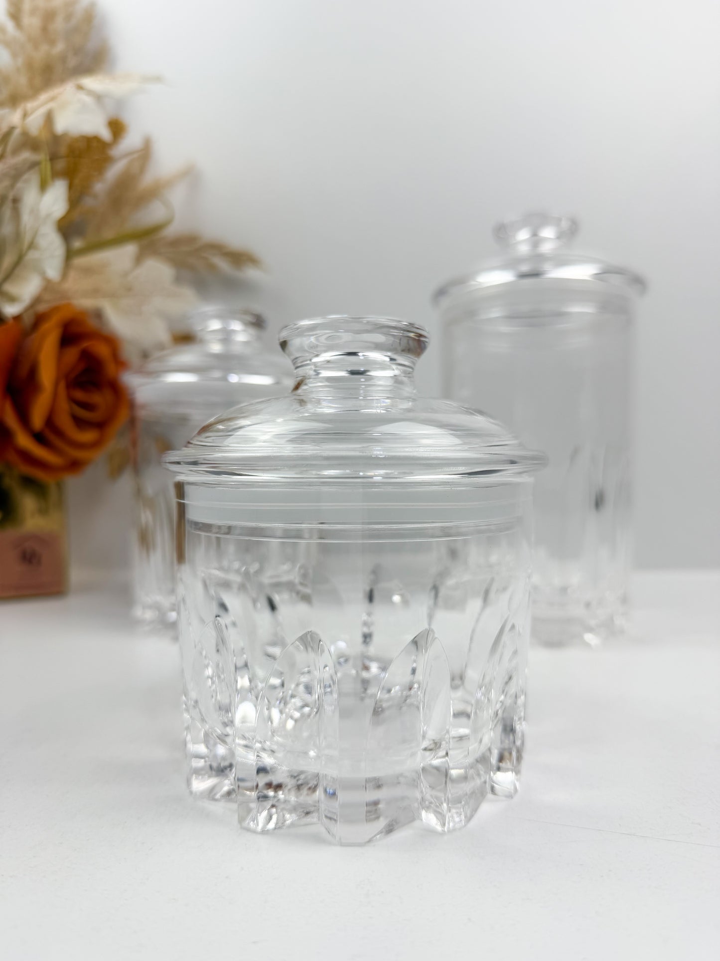 Trio de boîtes hermétiques en plexiglass alimentaire de haute qualité