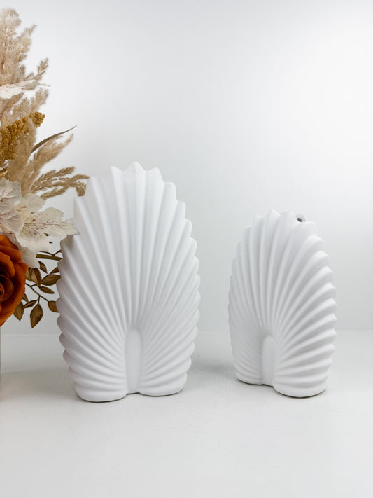 Duo Vases décoratives modernes blanches