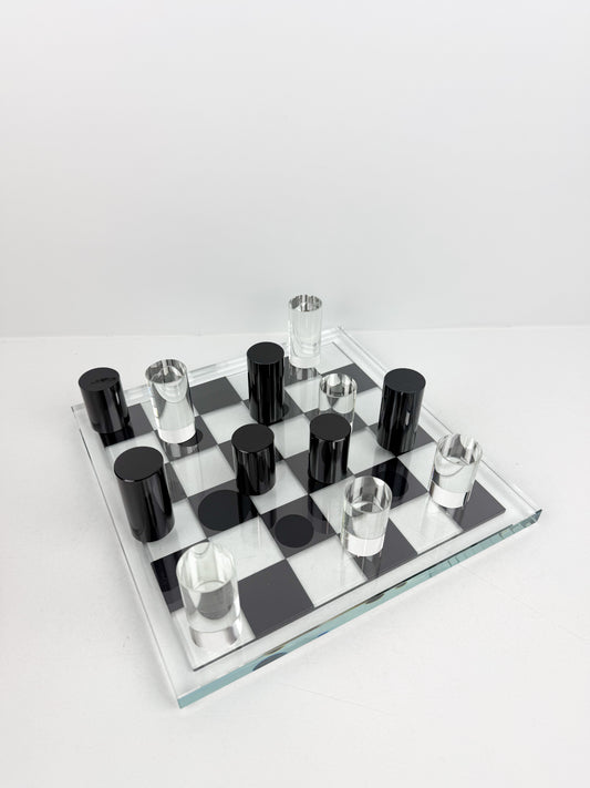 Jeu d'échecs de luxe en cristal élégant