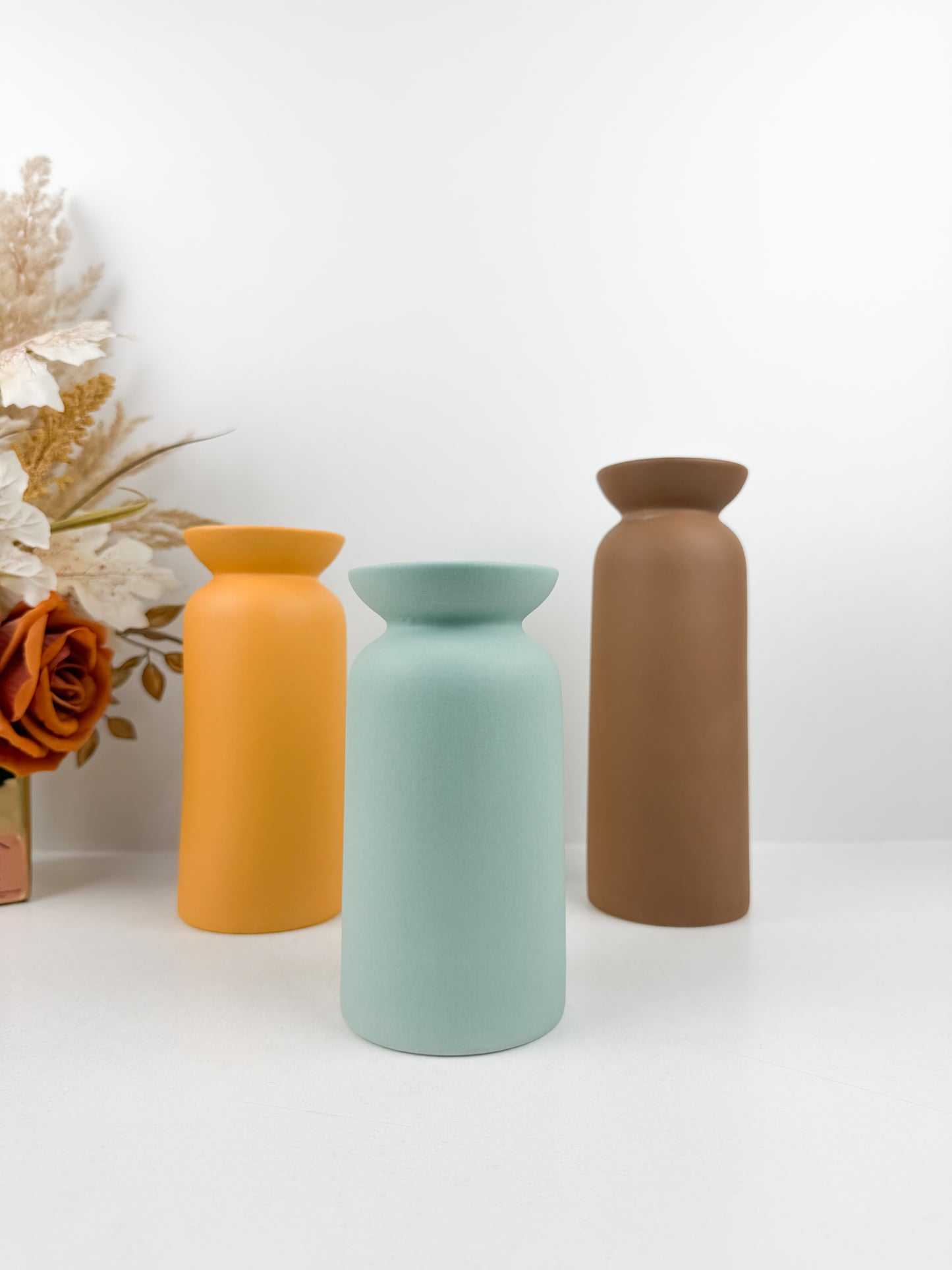 Trio de vases aux teintes chic et minimalistes en céramique