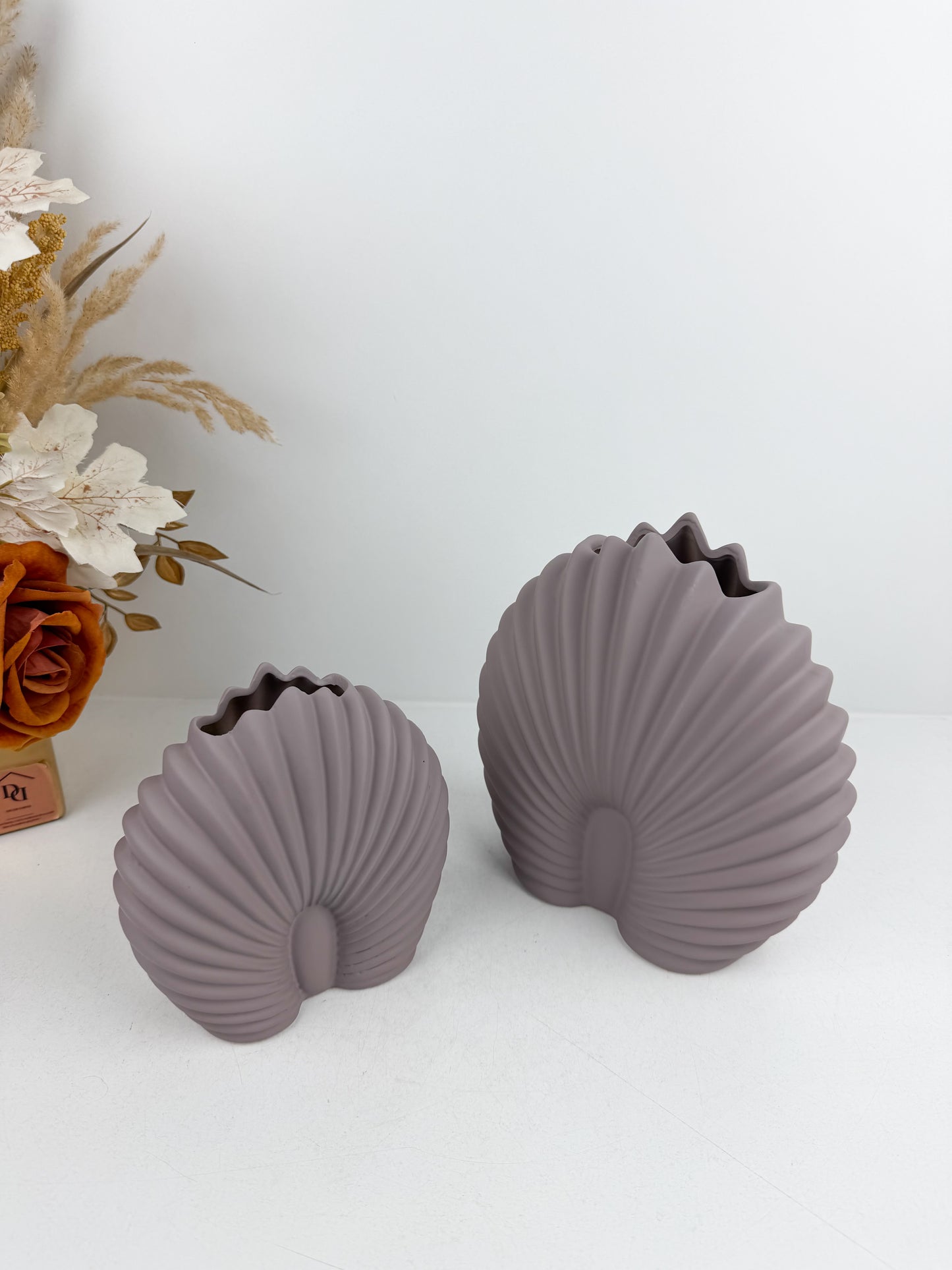 Vase en céramique formes coquillages