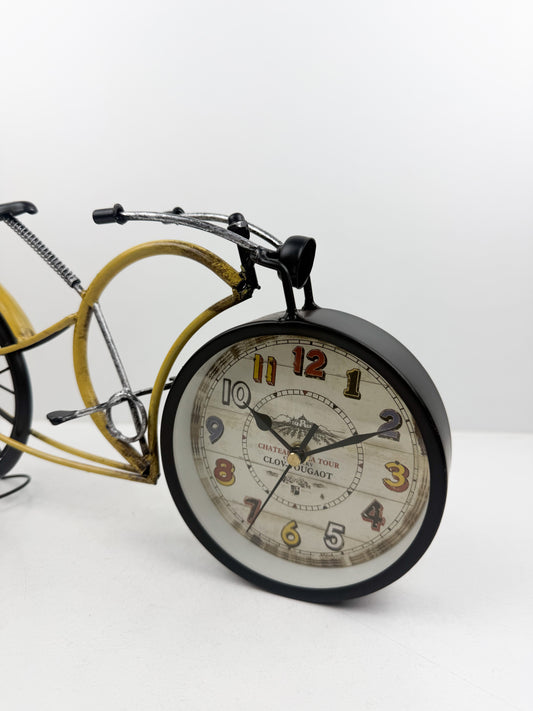 Horloge de vélo en fer unique -style antique avec fonction heure pratique