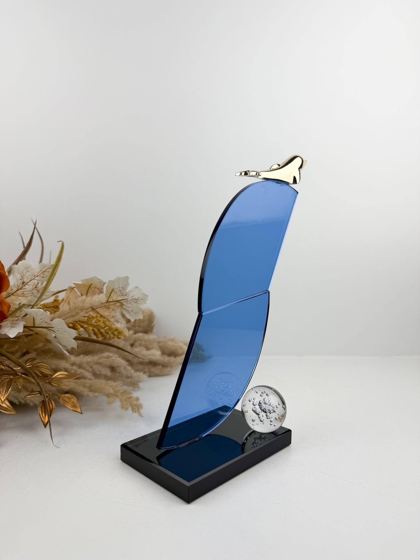 Duo trophée en cristal élégante intemporelle et prestige