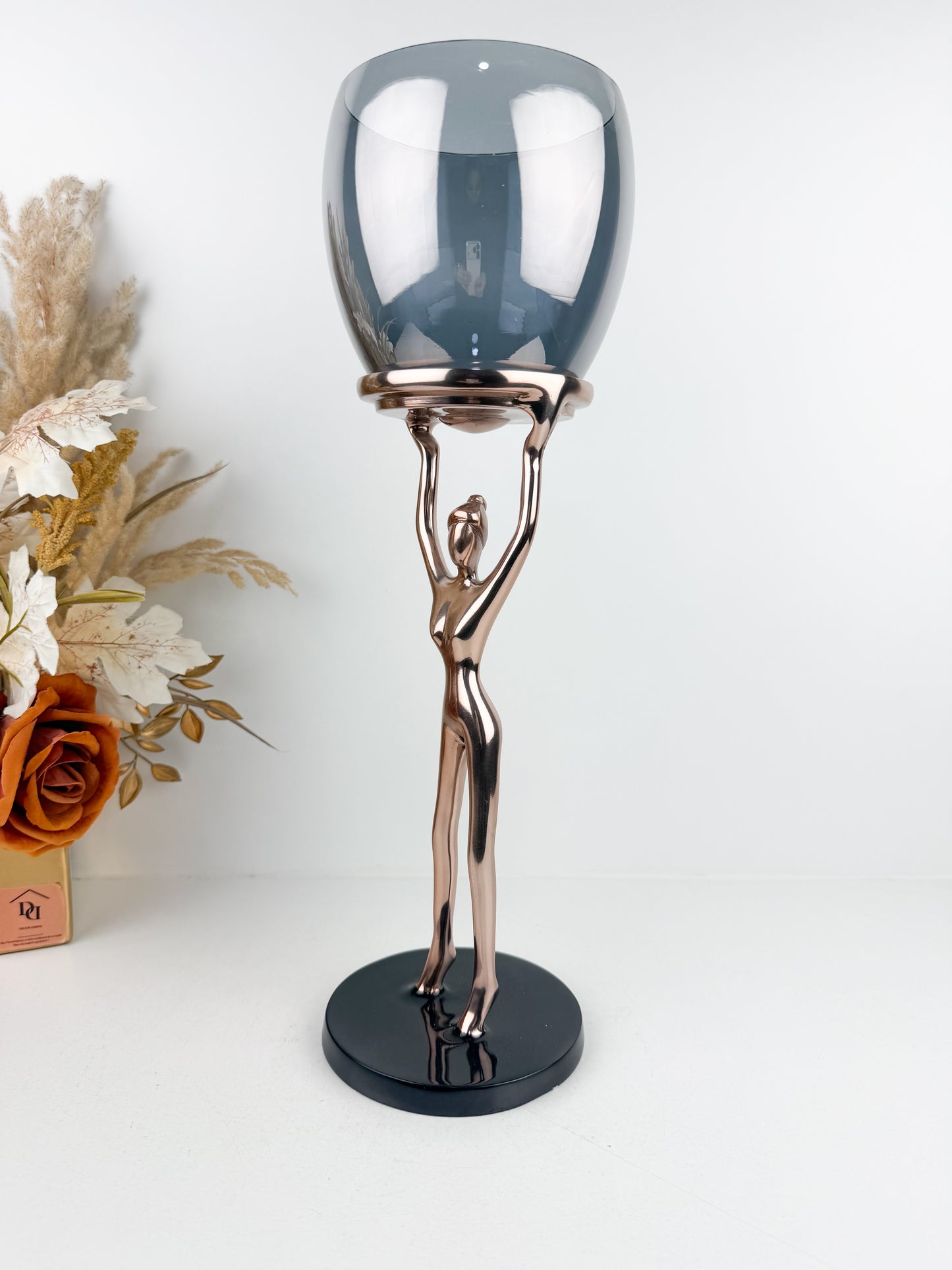 Bougeoir décoratif au design moderne et élégant en cuivre