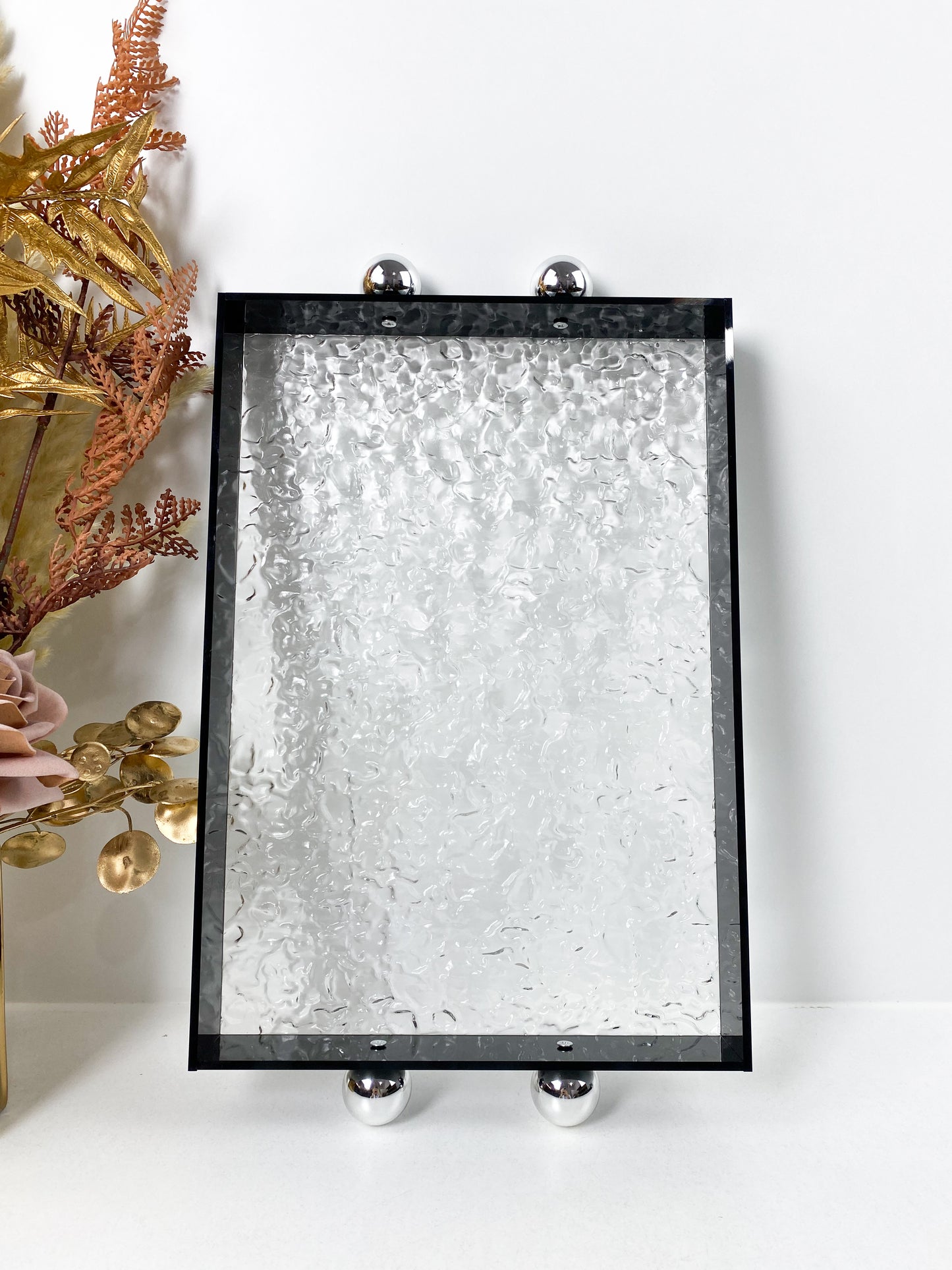 Set 2 plateaux en plexiglass