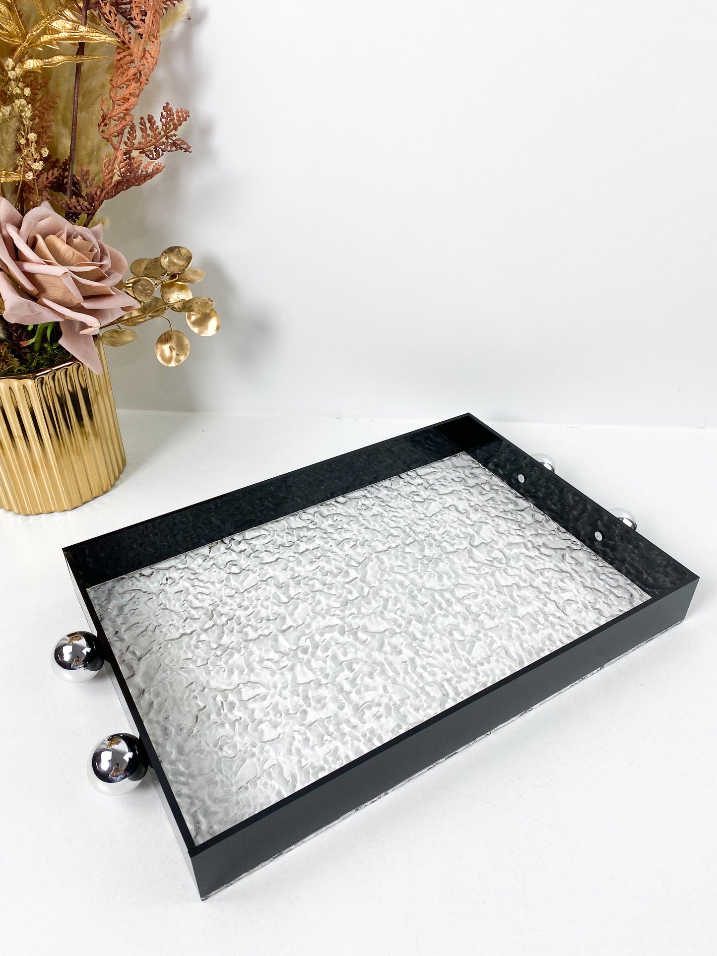 Set 2 plateaux en plexiglass