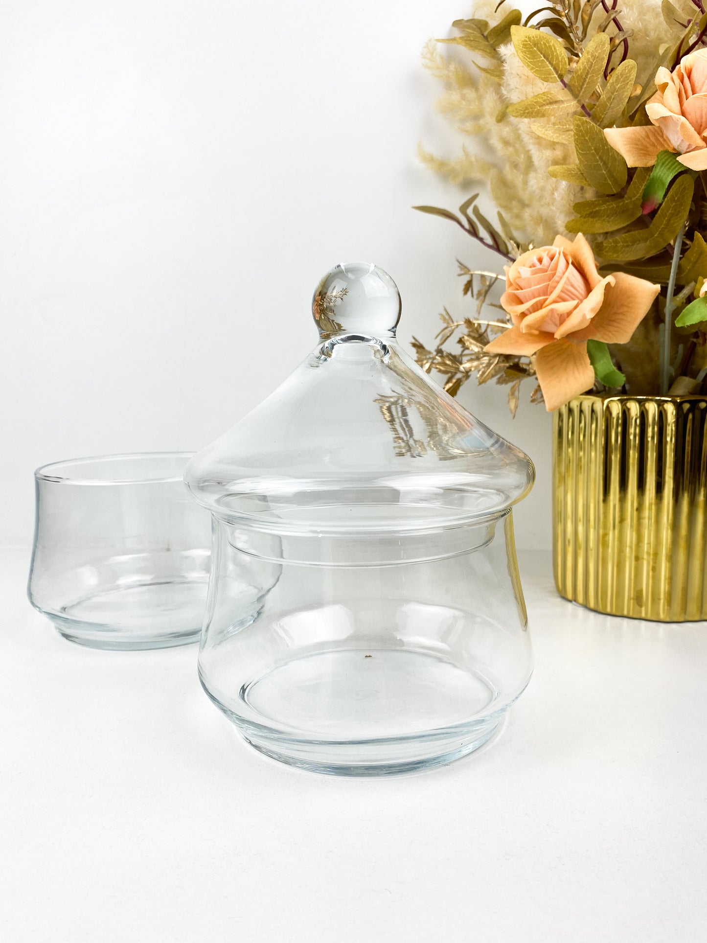 Bonbonnières -Bonbonnière à 2 Étages en Verre – Élégante et Pratique pour le Stockage de Friandises et de Collations