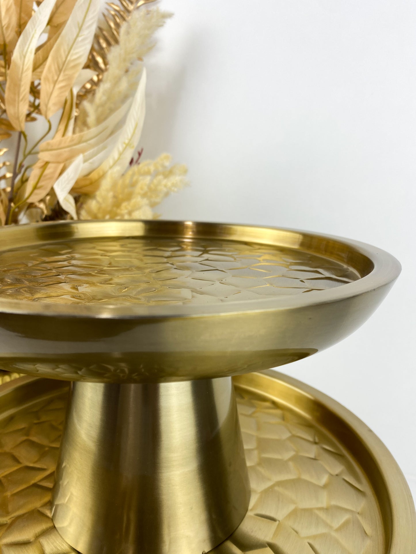 Présentoir à gâteaux en laiton, Design moderne