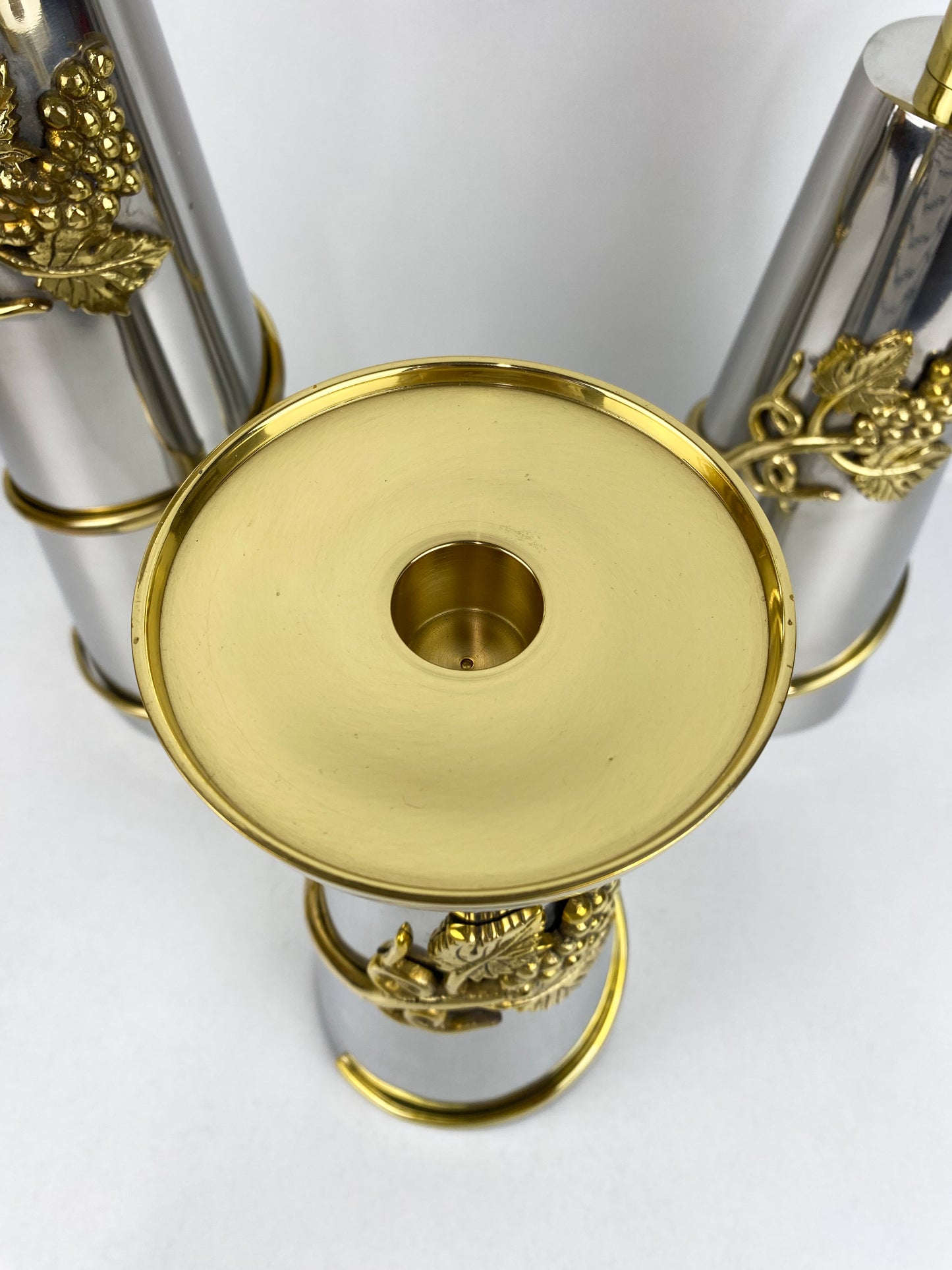 Ensemble de 3 bougeoirs cartier