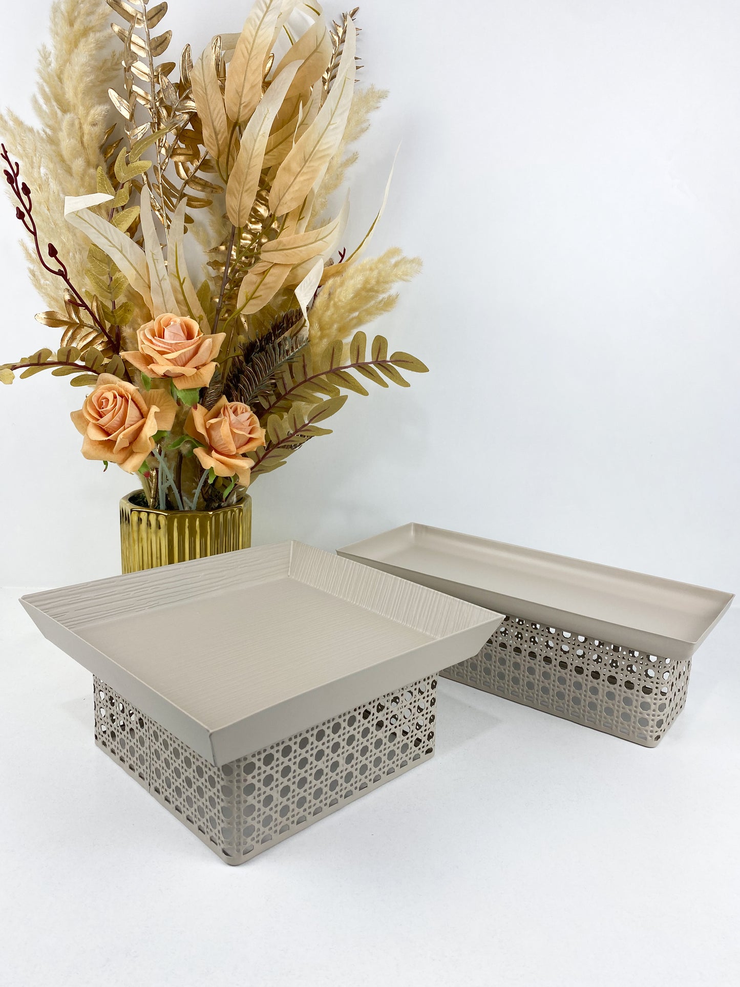 Présentoirs- Duo plats de Présentation Carré chic