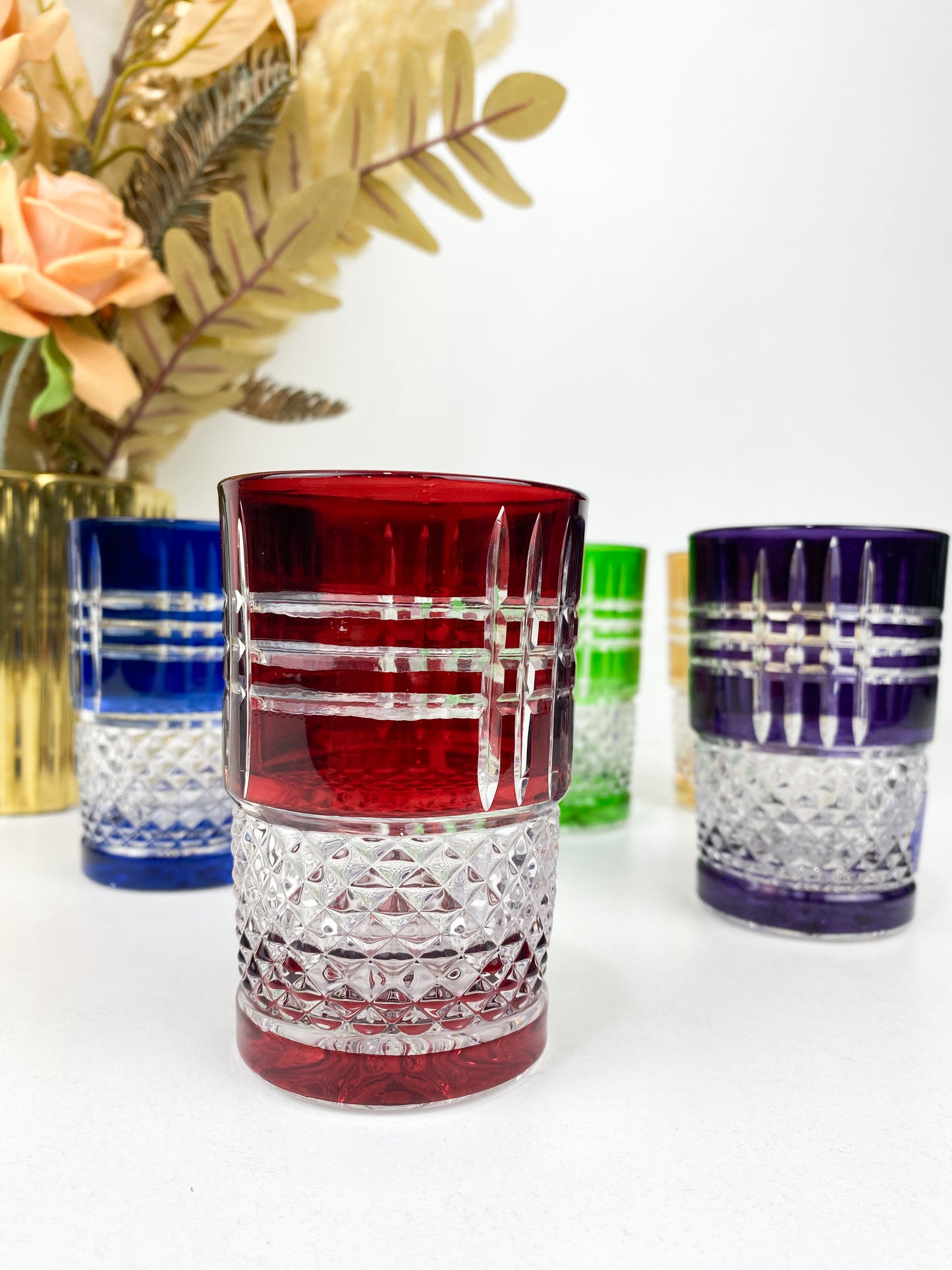 Ensemble de 6 Verres à Thé en Cristal