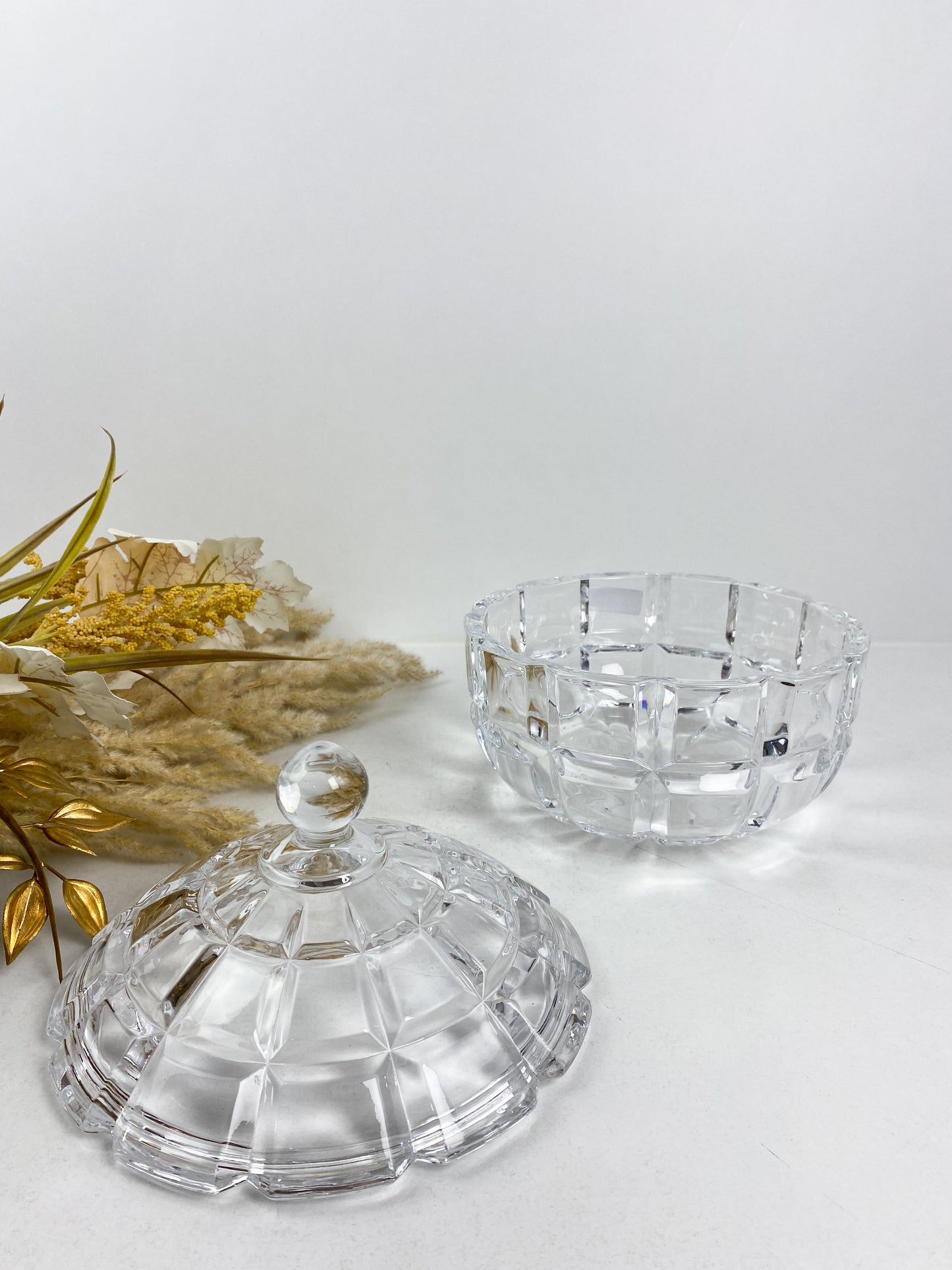 Bonbonnière transparent avec couvercle