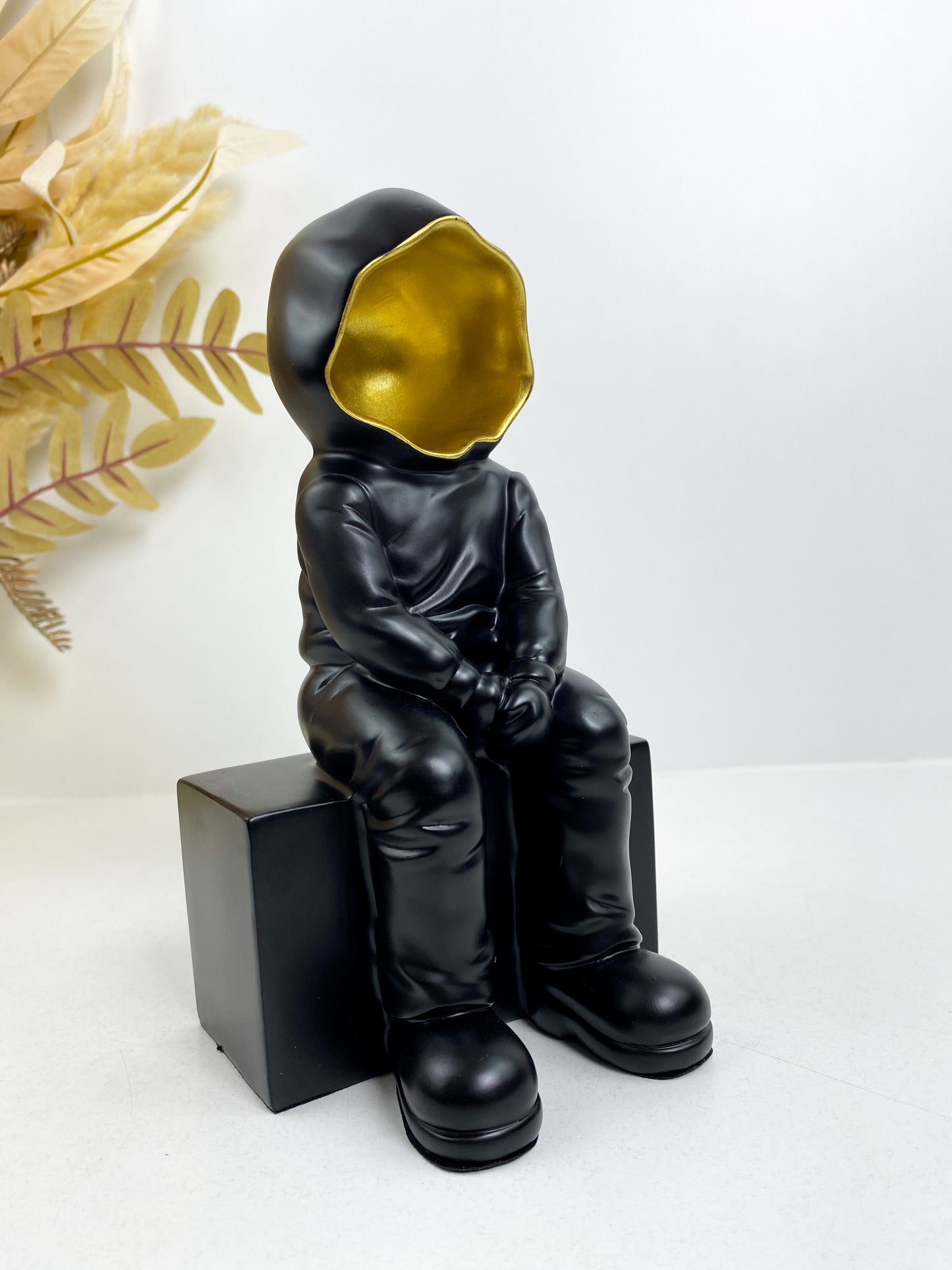 Statue d'Anonyme assis – Noir– Décoration moderne