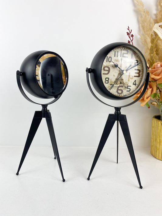 Horloge Noir en Métal