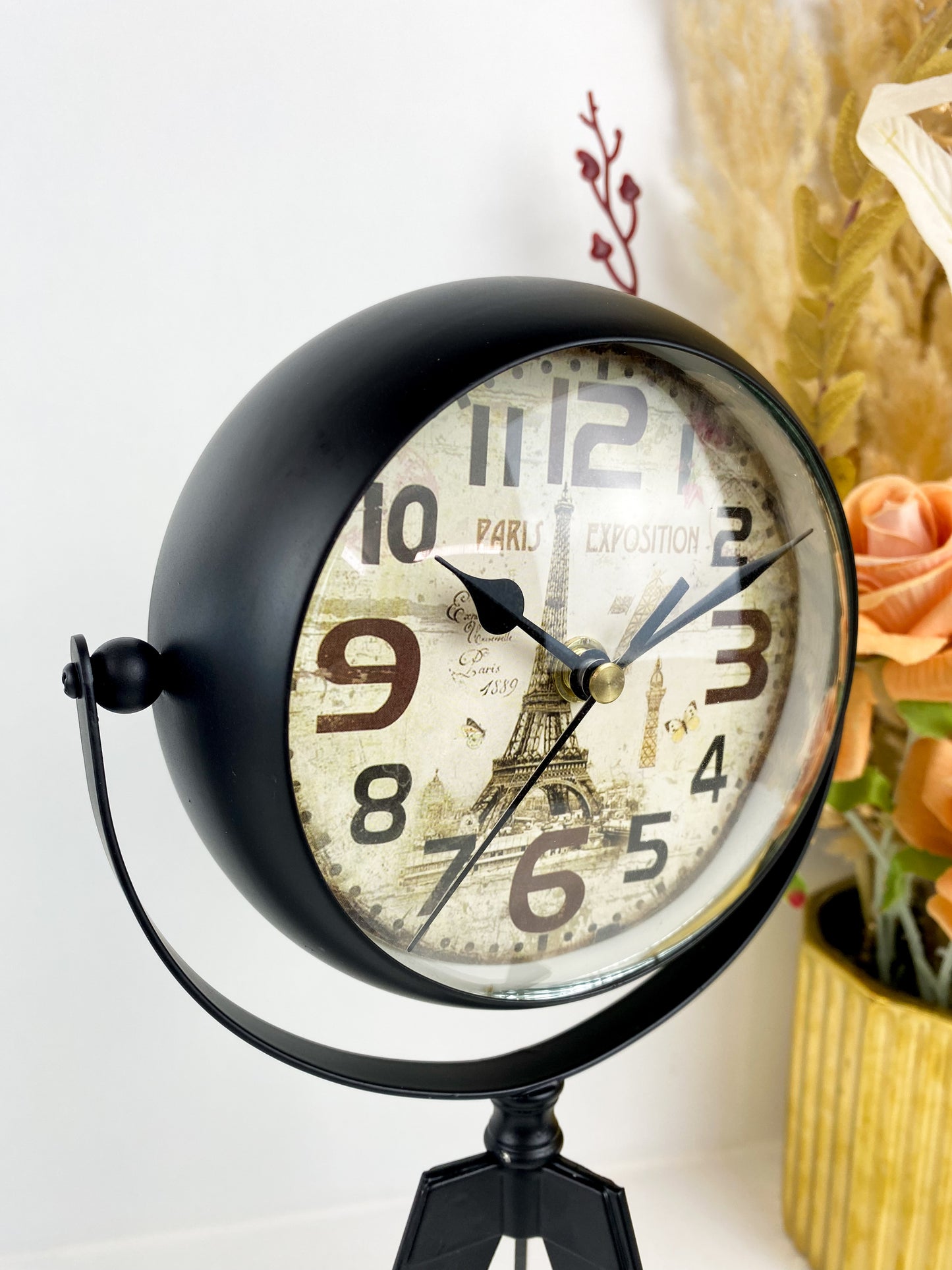 Horloge Noir en Métal