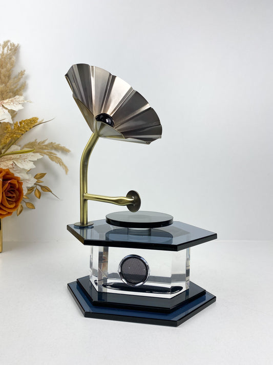 Grand Ornement de lecteur CD en cristal moderne