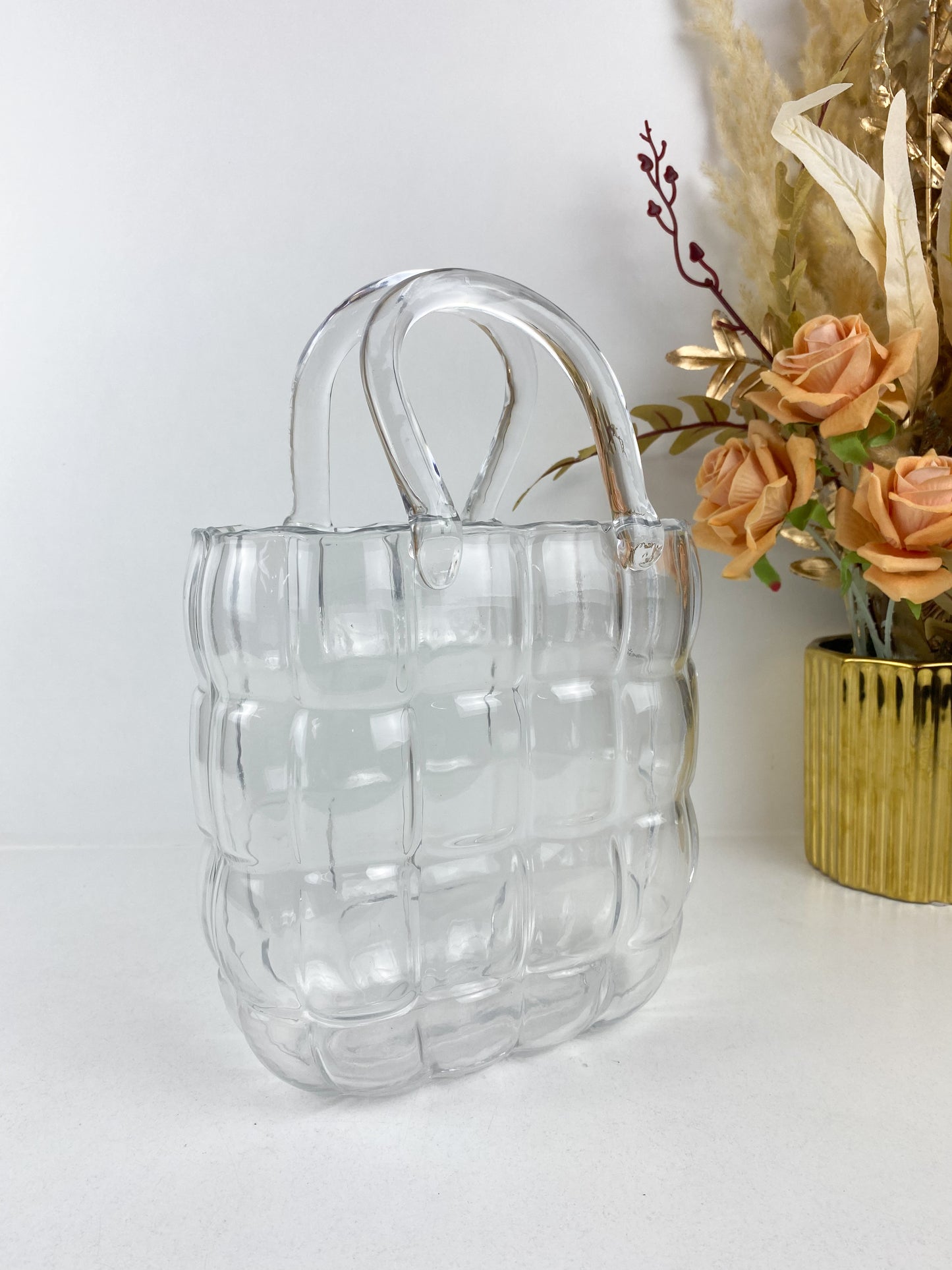 Vase à main multifonctionnel avec sac , pot de fleur