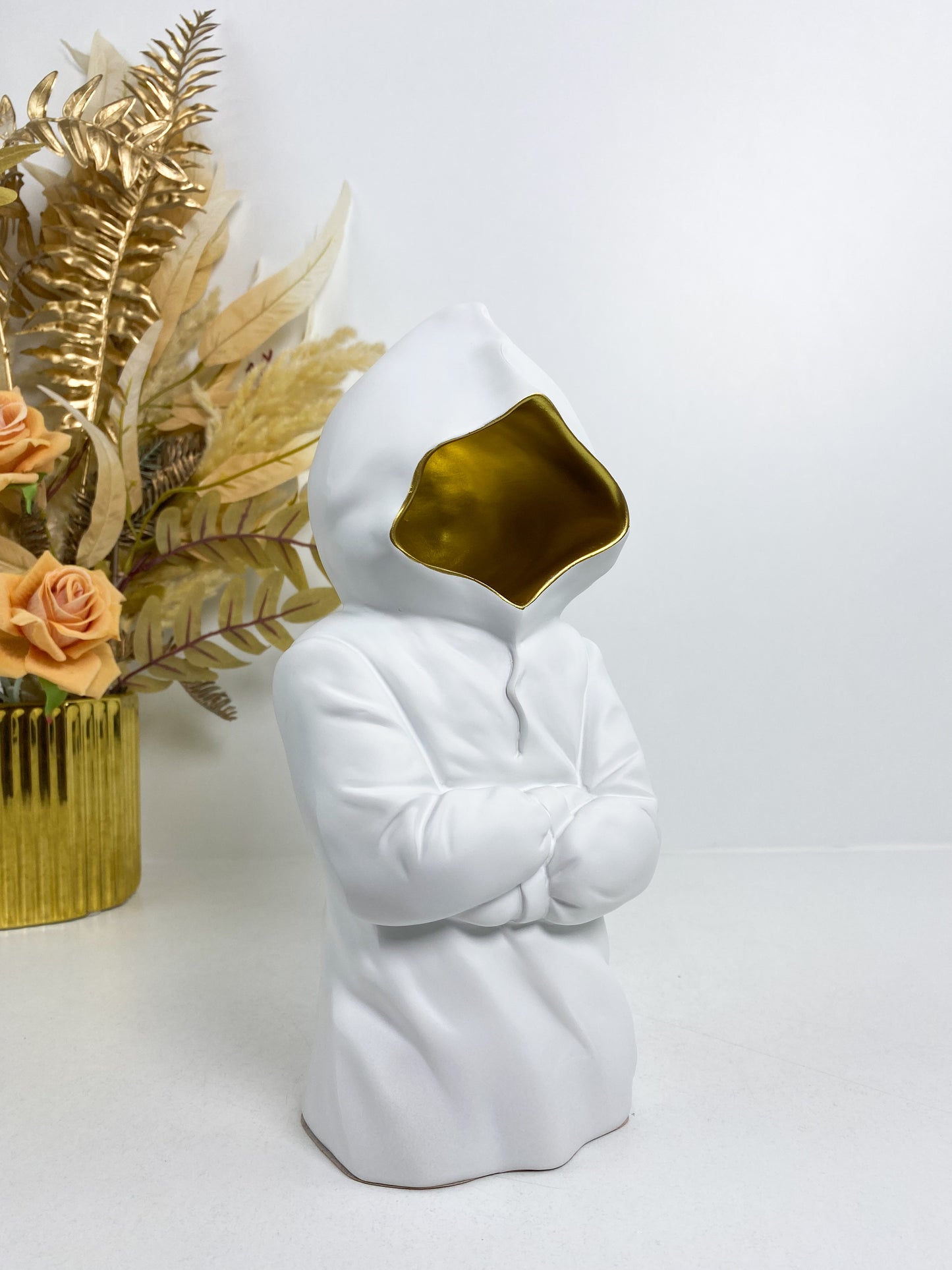 Statuette Anonyme De mi-Homme – Blanc