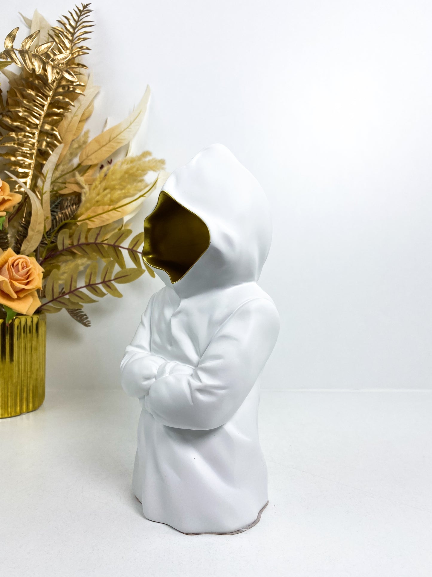 Statuette Anonyme De mi-Homme – Blanc