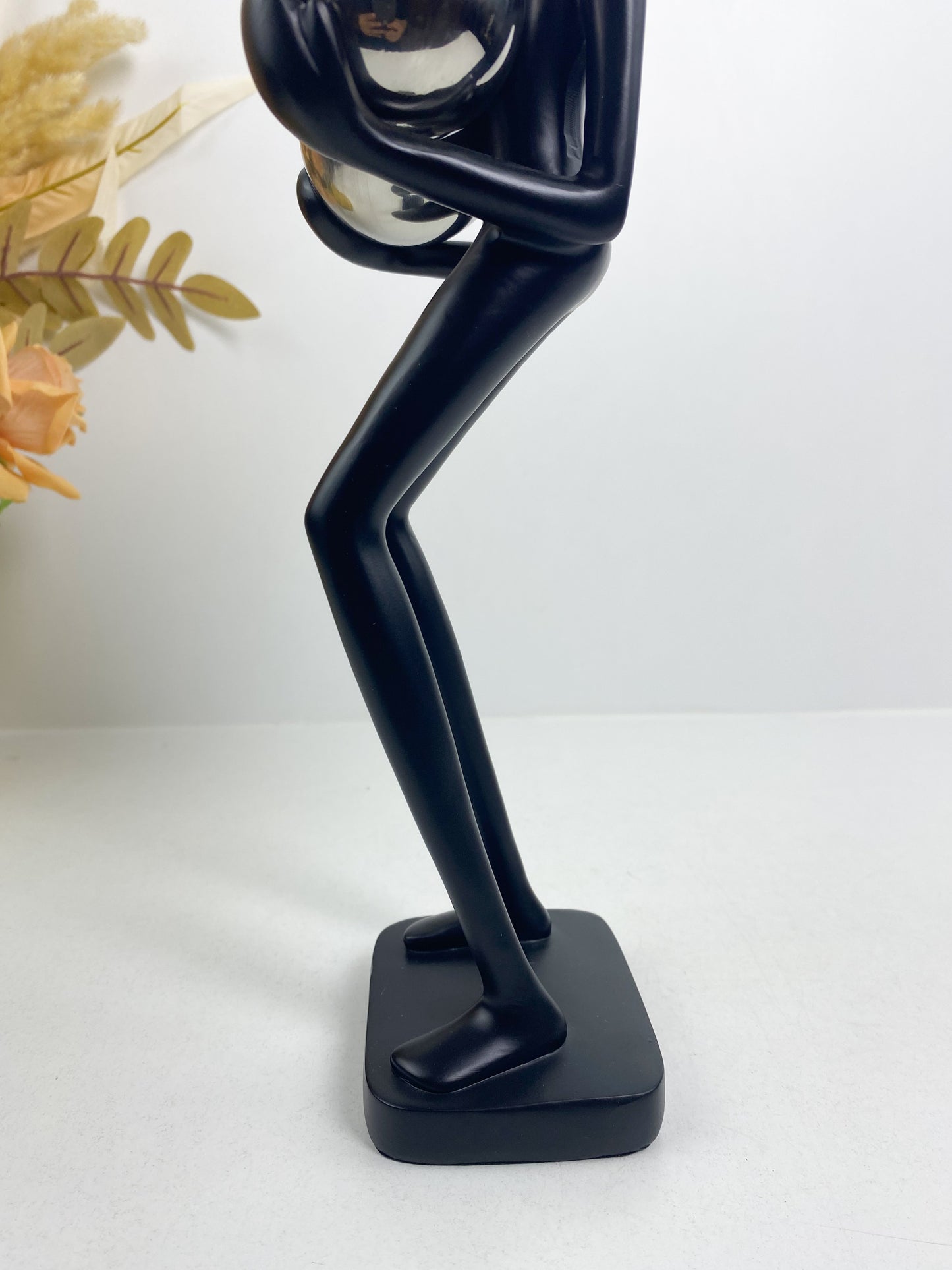 Sculpture d'art-Statue moderne en résine -Noir