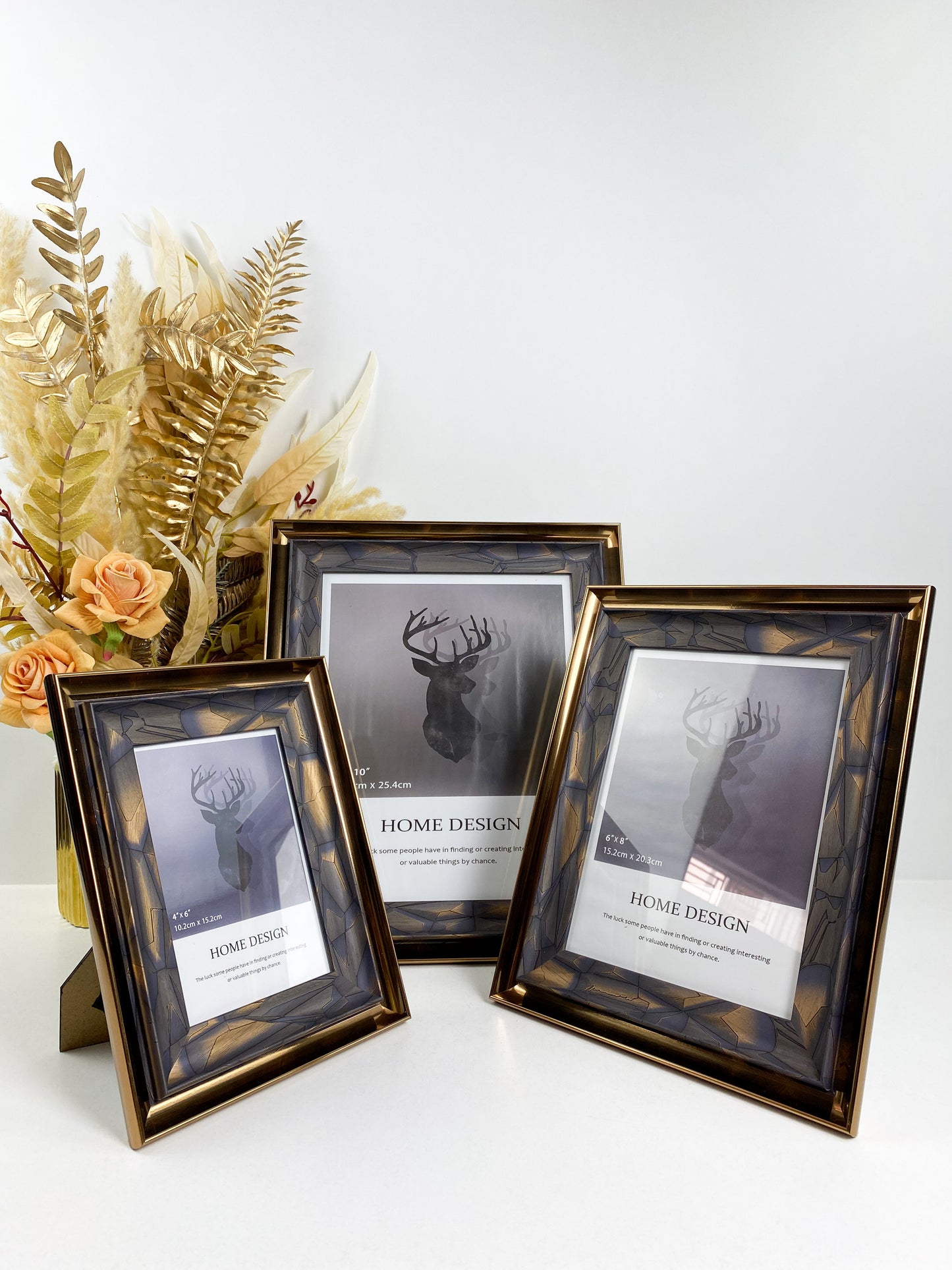 Cadre photo créatif en bois, ornements de salon