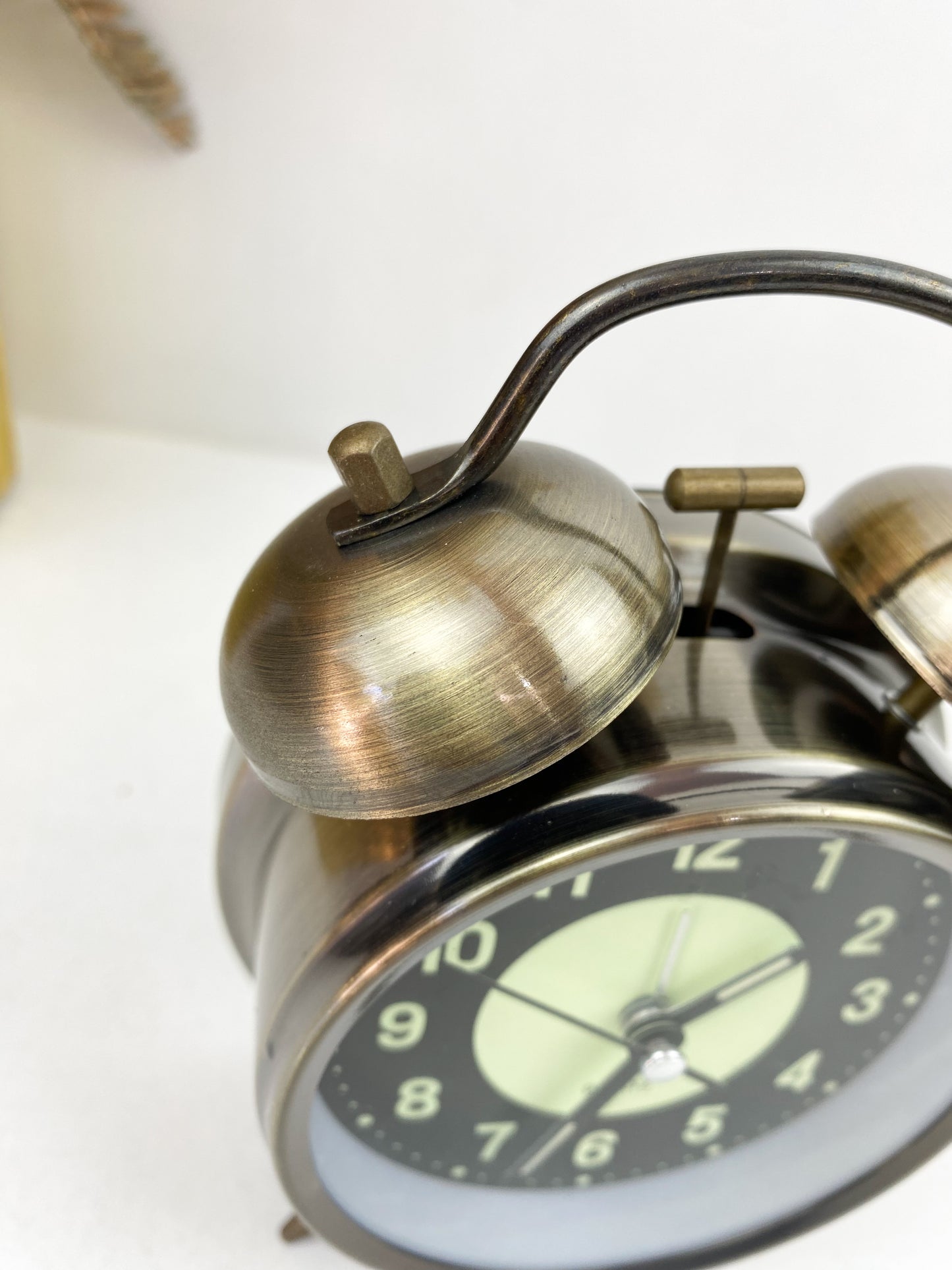 Réveil double cloche en métal super fort avec veilleuse ,silver