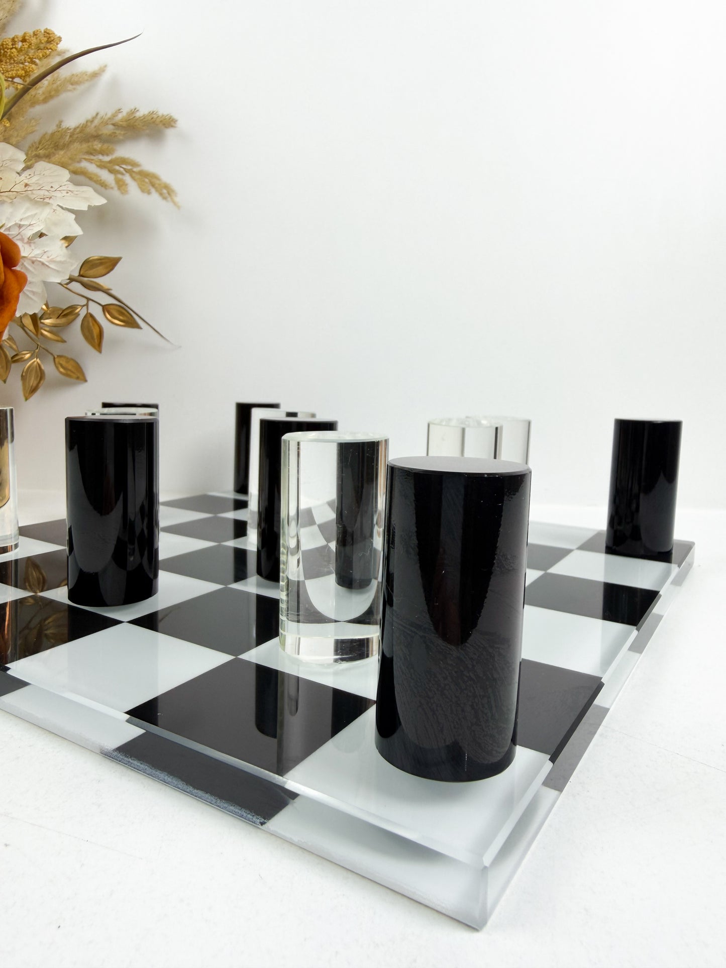 Jeu d'échecs de luxe en cristal