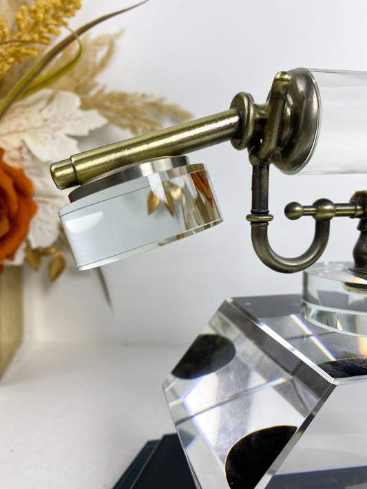 Téléphone Vintage en Cristal – Modèle Rétro Filaire Décoratif pour Salon