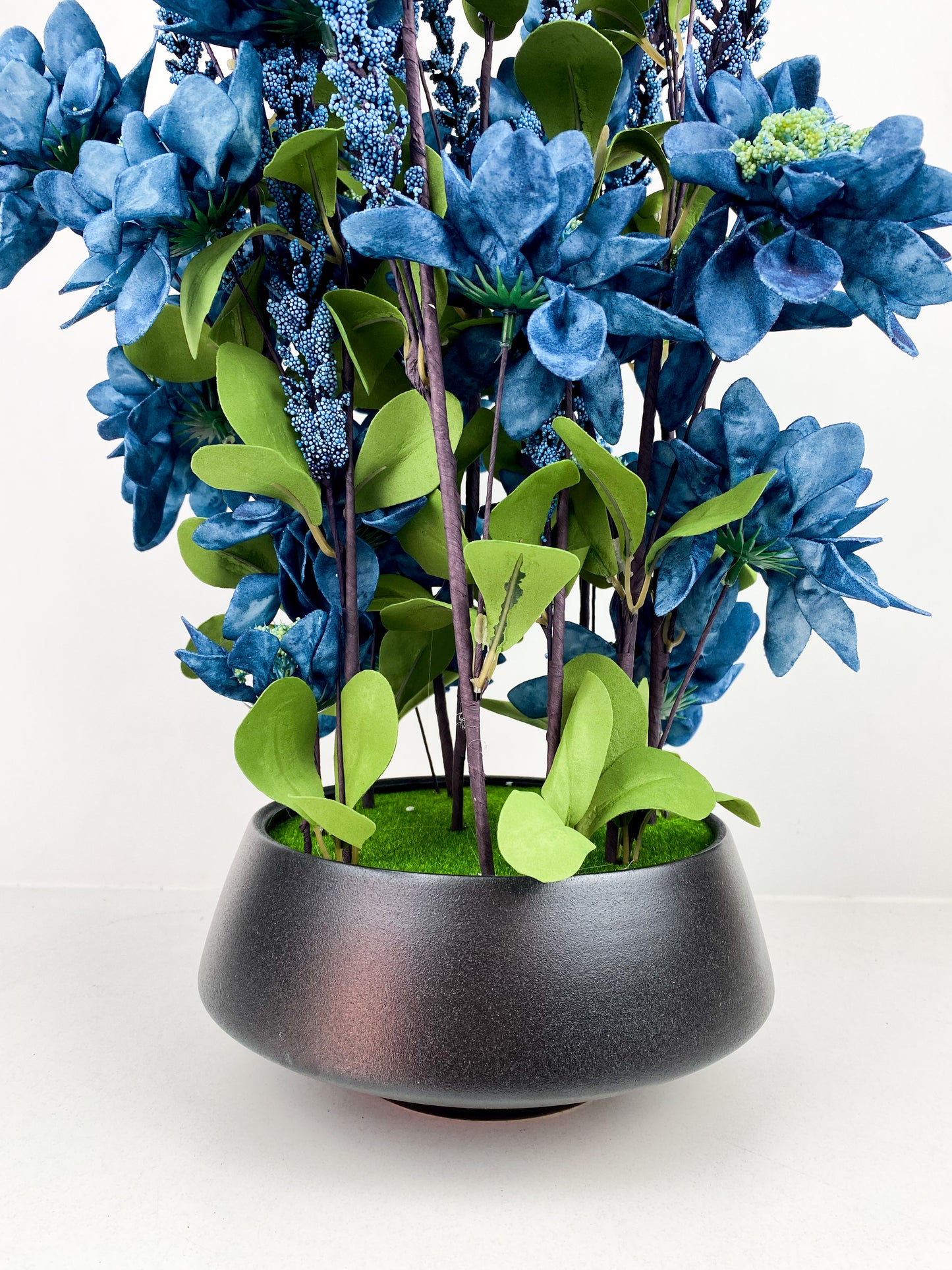 Pot et vase de fleurs décoratif pour intérieur, Orchidée bleue