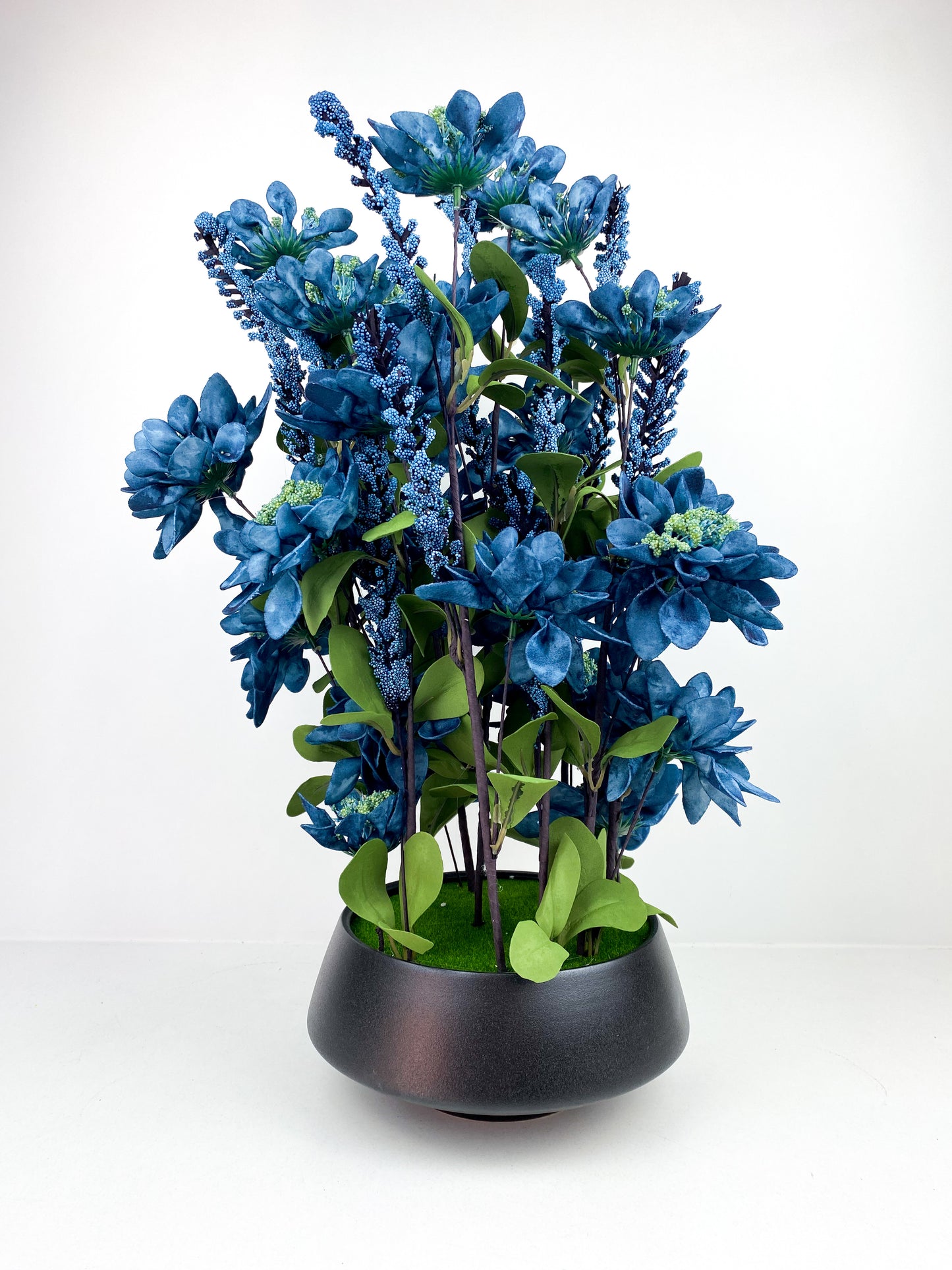Pot et vase de fleurs décoratif pour intérieur, Orchidée bleue