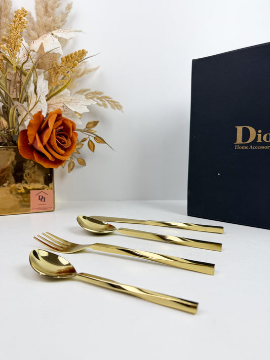 Ensemble de couverts Dio Home Access Ory doré-24 Pièces-