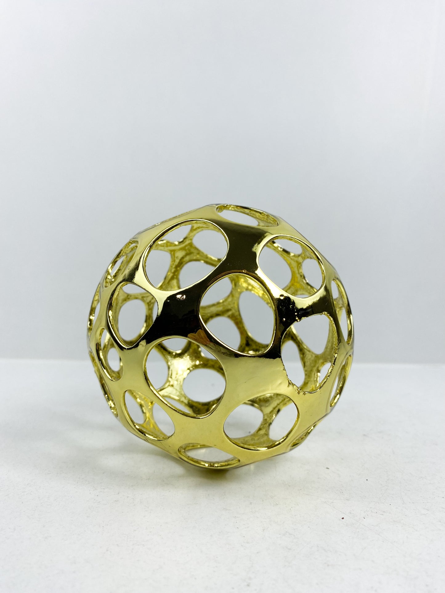Boule Dorée ronds en métal, style géométrique, accessoires de décoration sphérique pour la maison, meubles de bureau