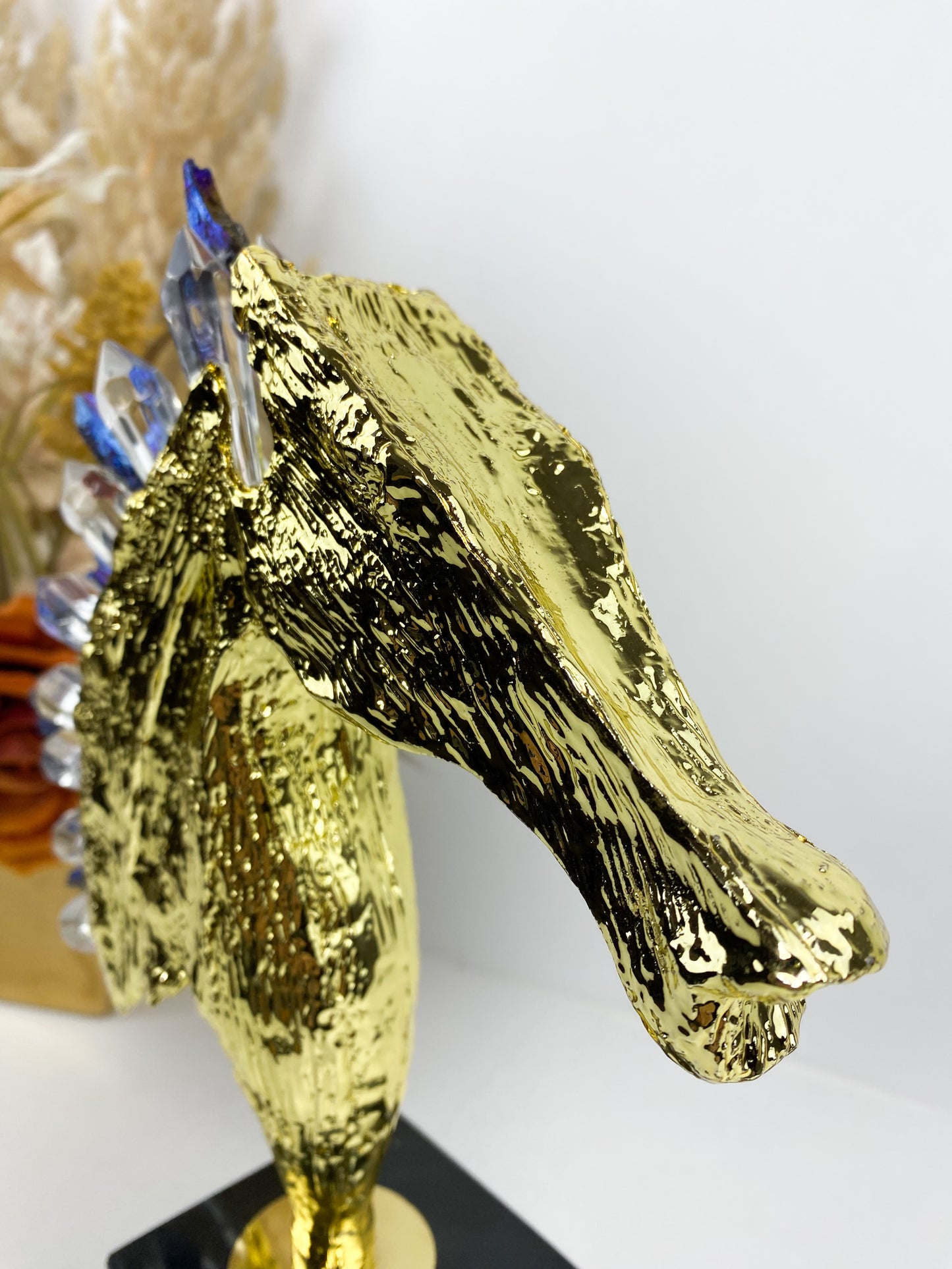 Statue de tête de cheval en pierre naturelle, modèle d'art abstrait créatif , décoration de maison