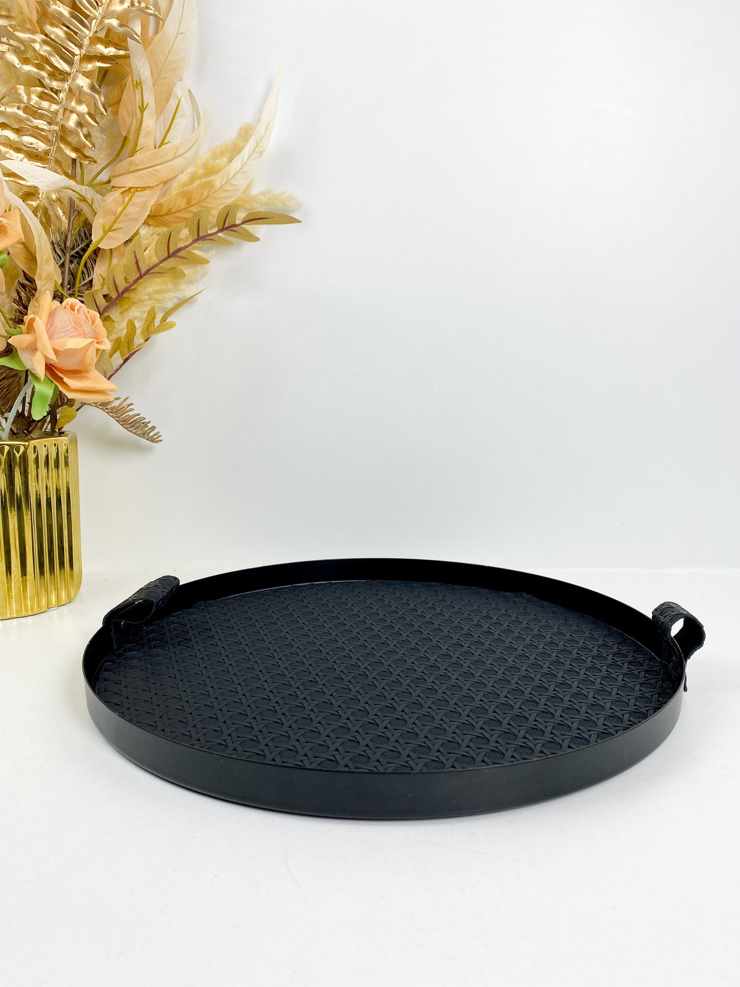 Plateau en cuir , plateau de rangement