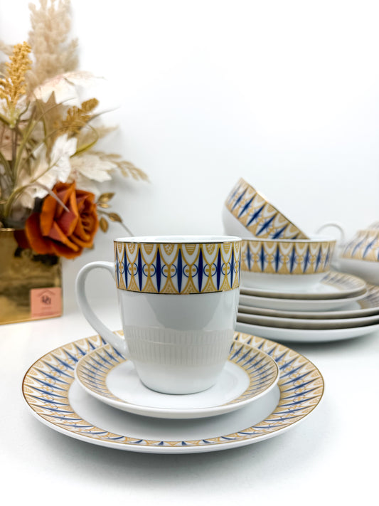 Service de Table de Luxe en Blanc Impérial- 38 Pièces