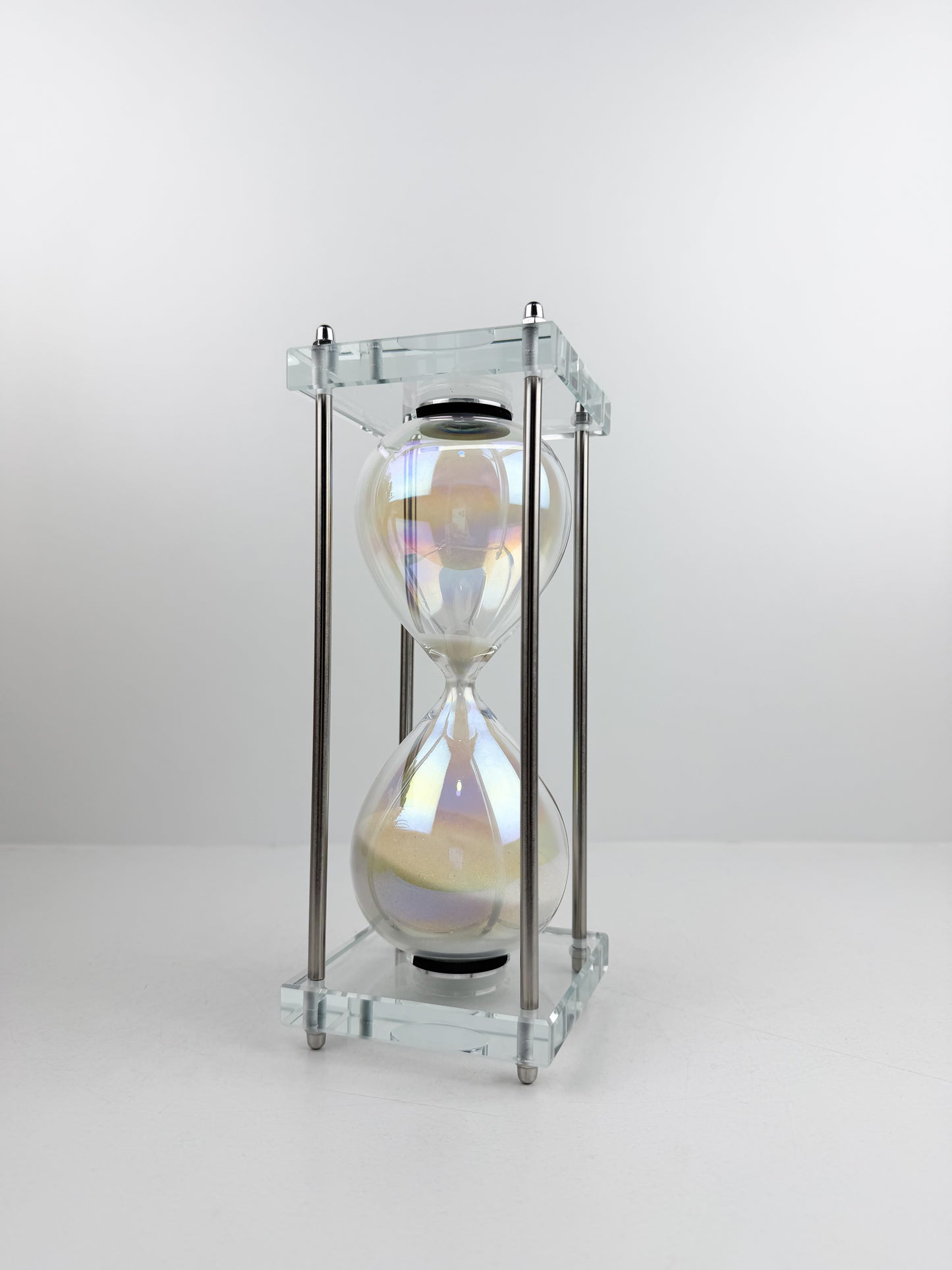 Sablier décoratif luxe en cristal transparent