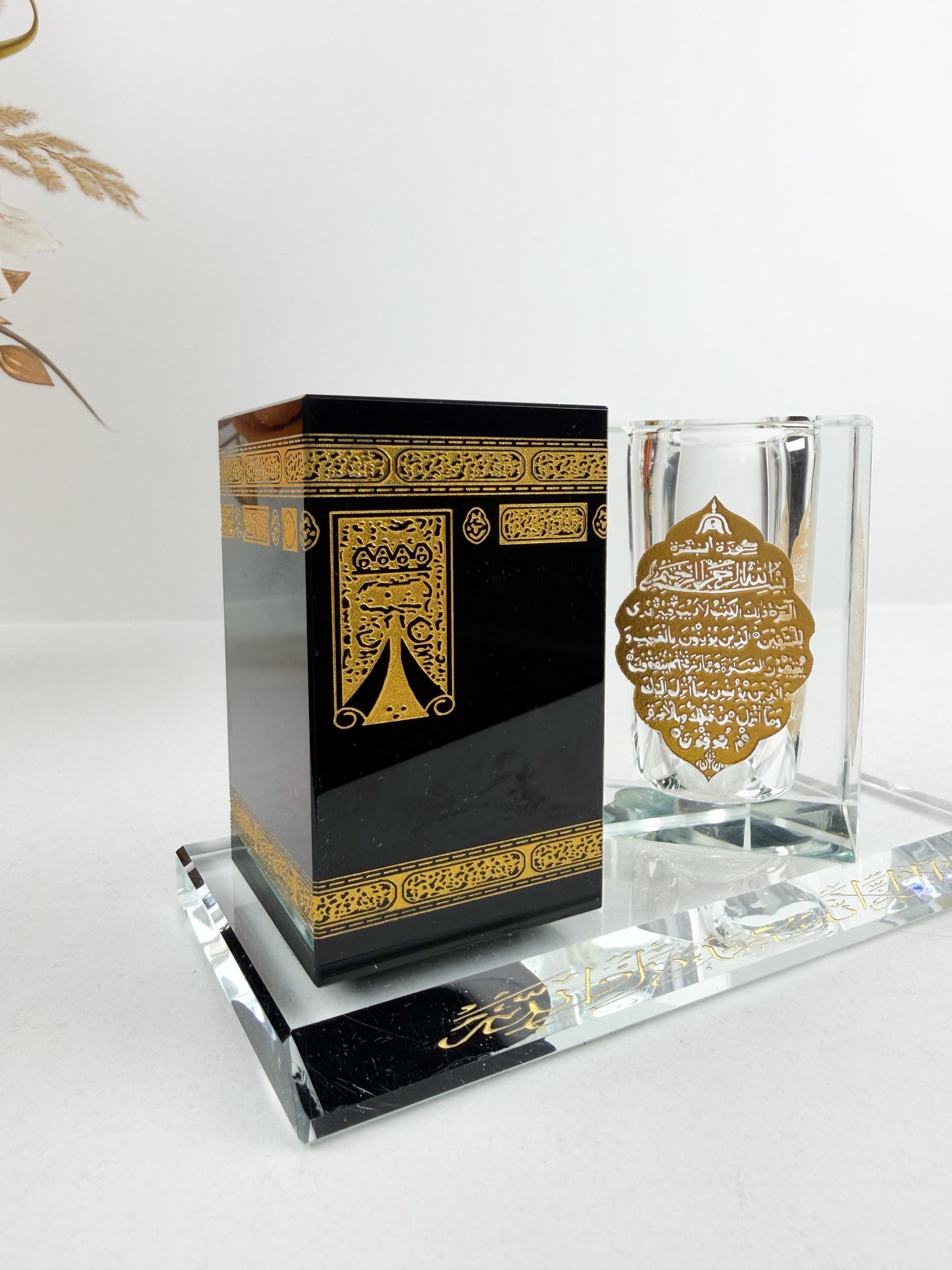 Décor-Modèle Kaaba en cristal et de porte-stylo pour cadeaux