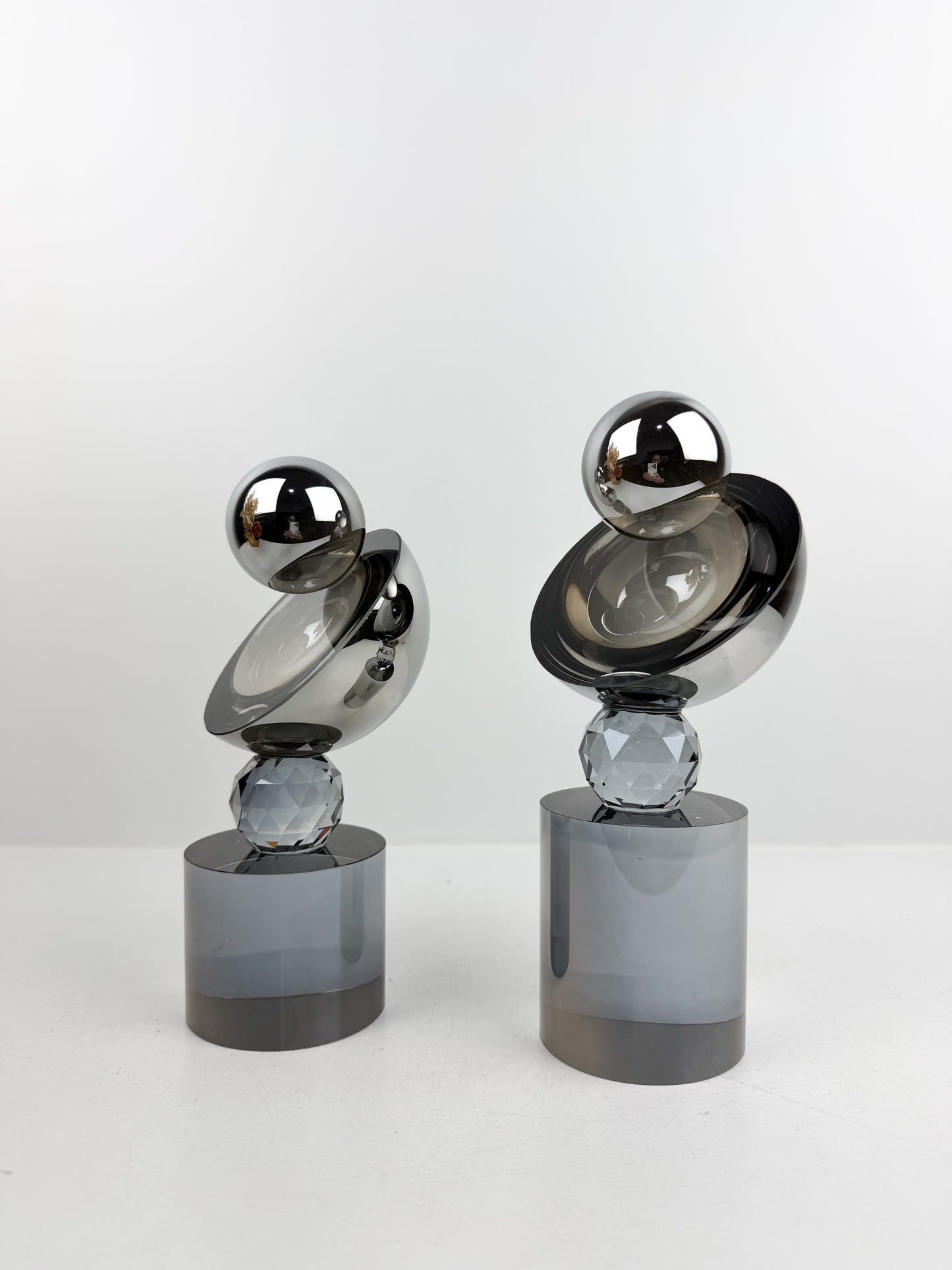 Sculptures décoratives modernes – Duo design abstrait effet miroir
