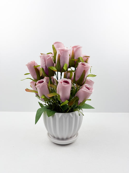 Fleurs artificielles roses d'une élégance intemporelle