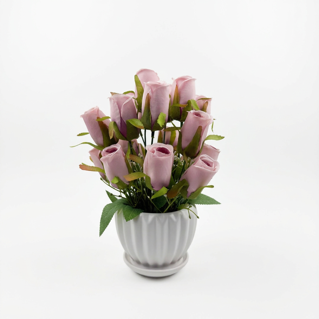 Fleurs artificielles roses d'une élégance intemporelle