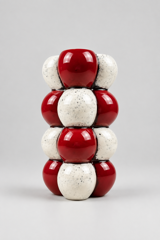 Vase sculptural en céramique très chic.