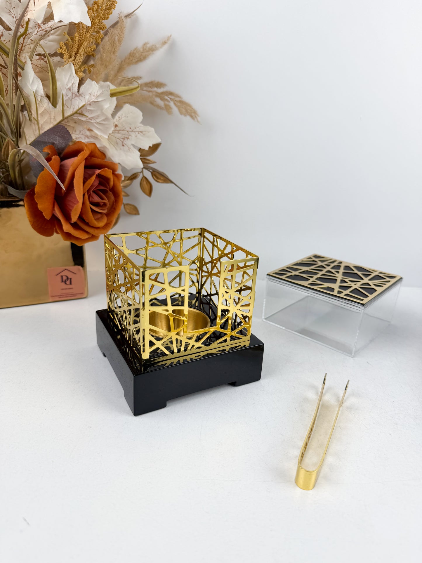 Coffret Royal Ensemble d'Encensoir en velour noir