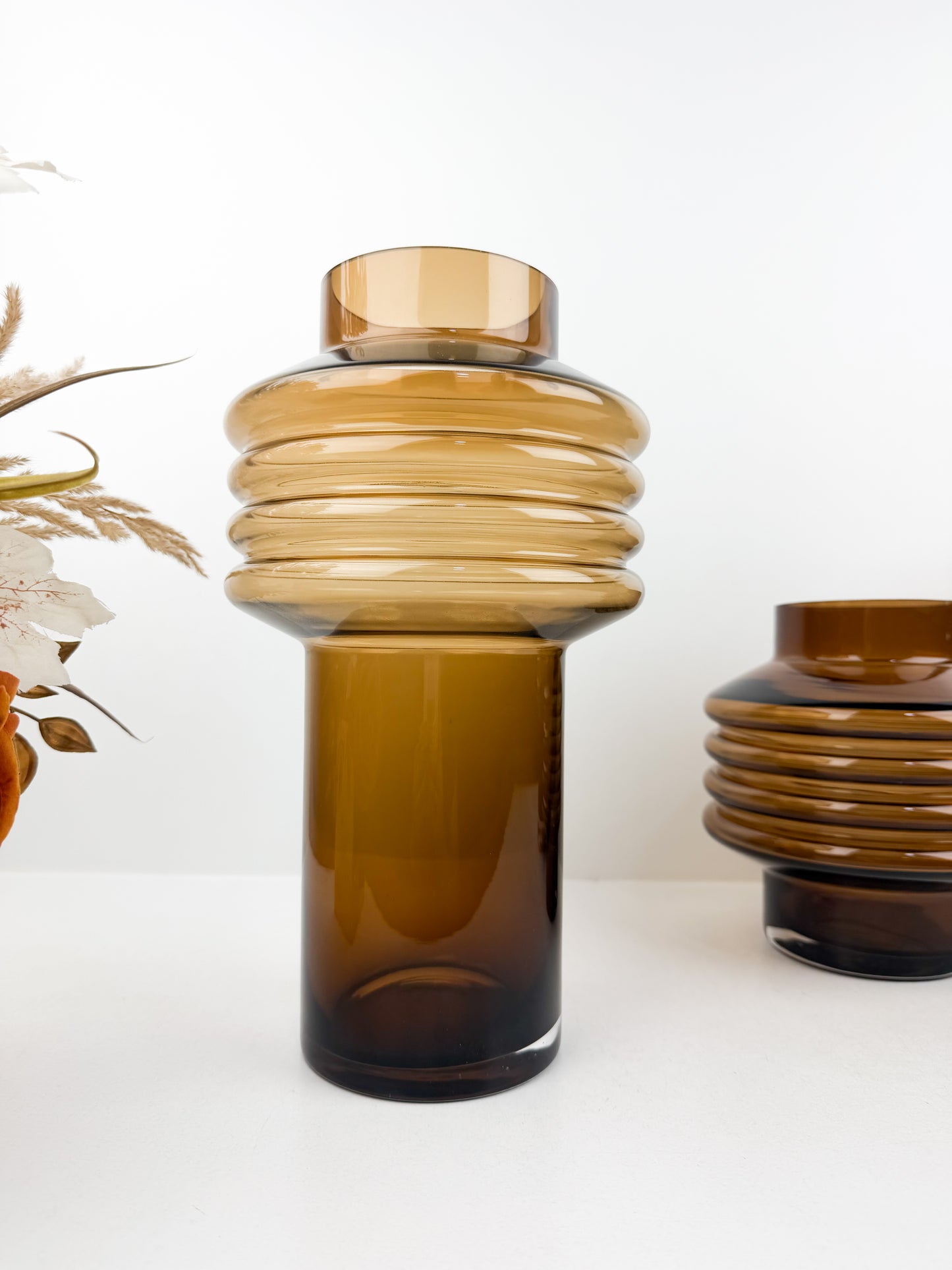 Trio de vases élégants et chics aux formes distinctives