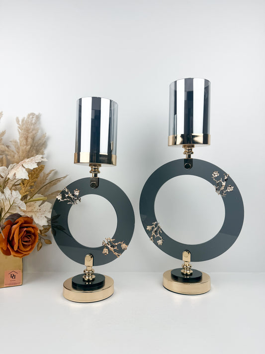 Duo de bougeoirs rond d'une élégance intemporelle