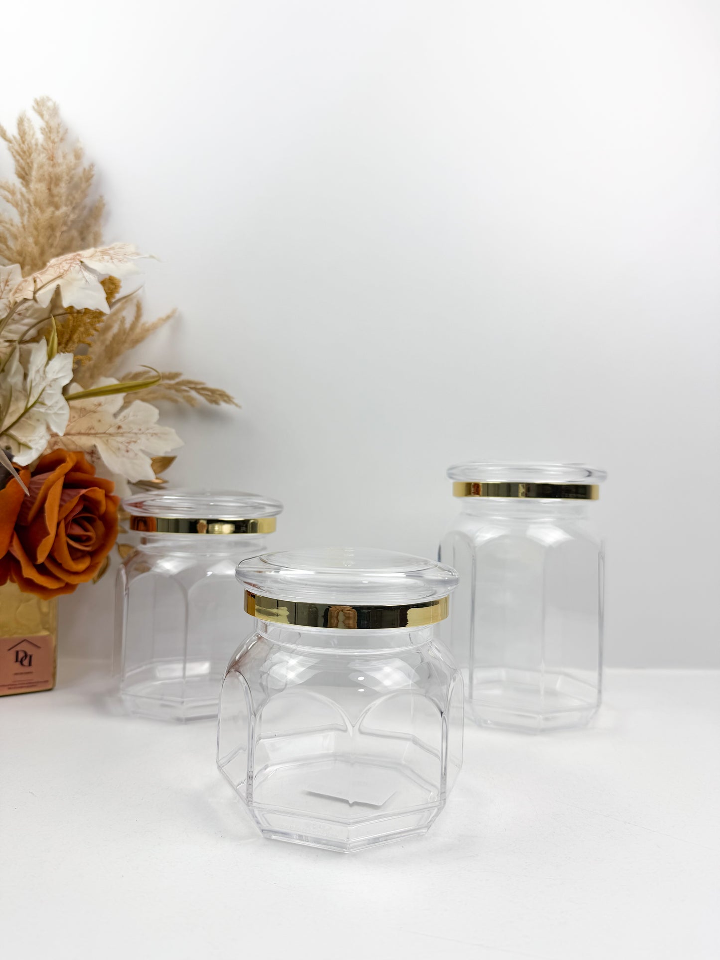 Trio de boîtes hermétiques en plexiglass alimentaire de haute qualité