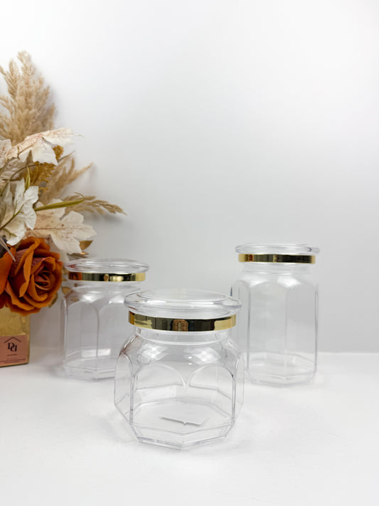 Trio de boîtes hermétiques en plexiglass alimentaire de haute qualité
