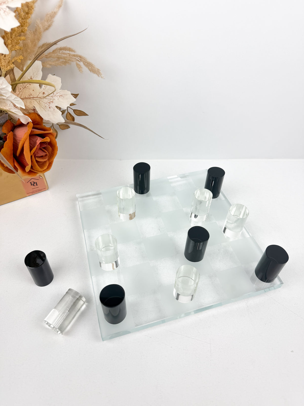 Jeu d'Échecs luxe au design en cristal.
